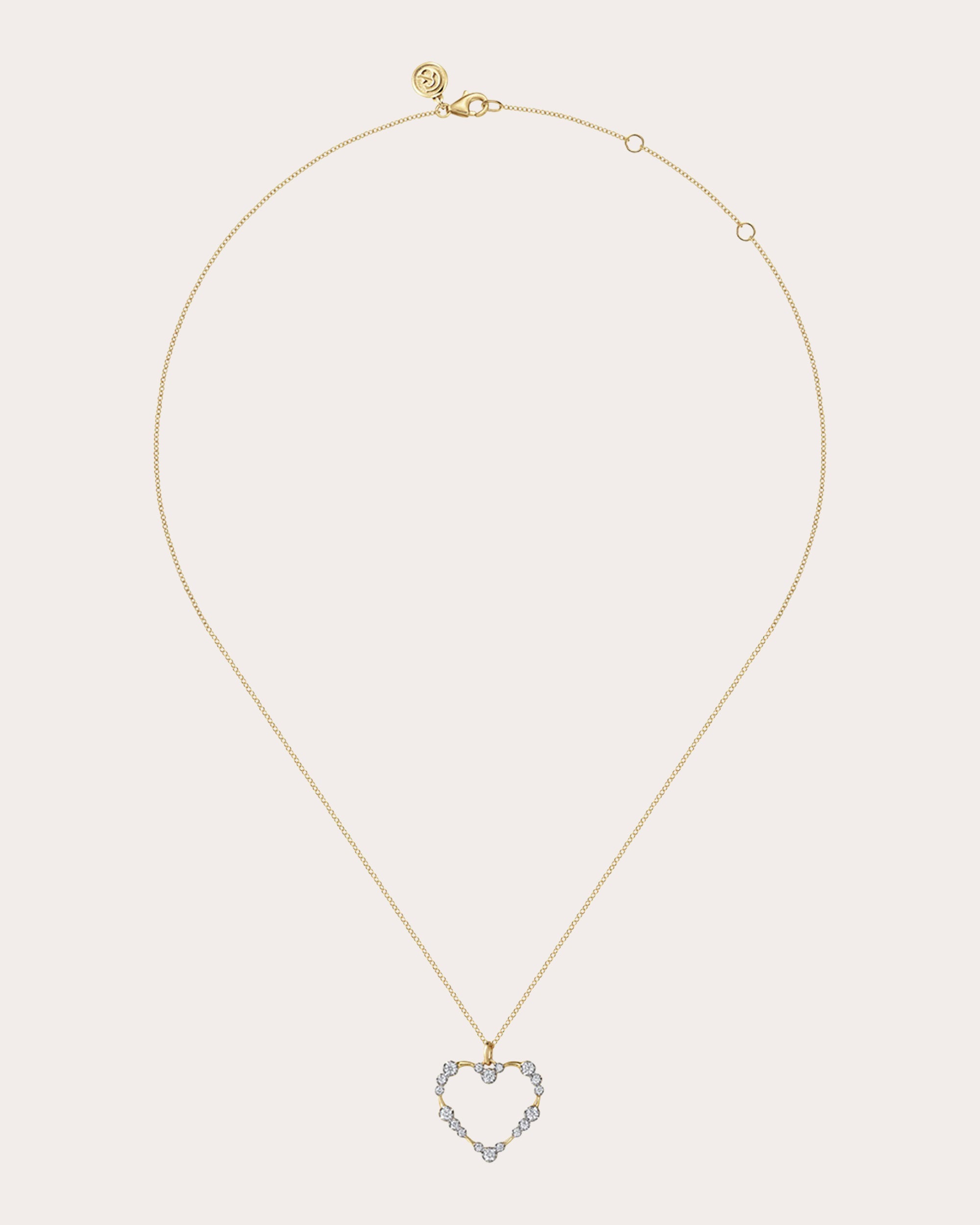 Diamond & 14k Gold Heart Pendant Necklace
