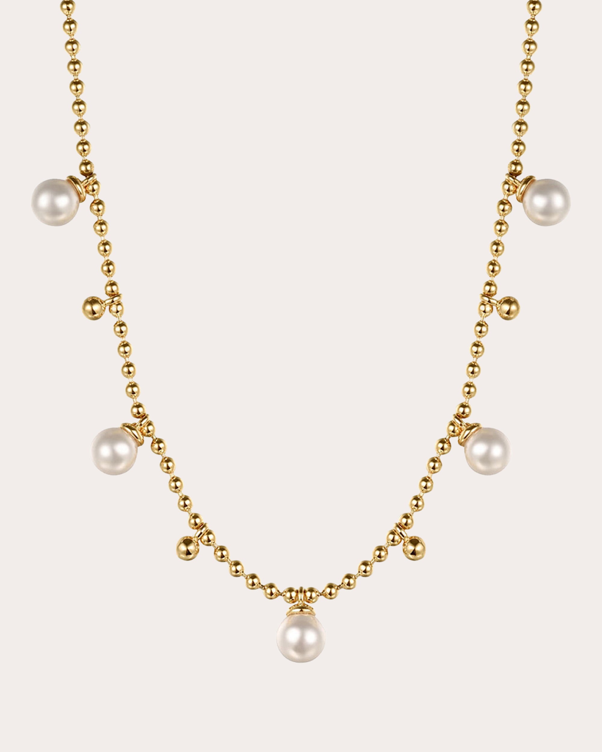 Pearl & 14k Gold Bujukan Droplet Necklace