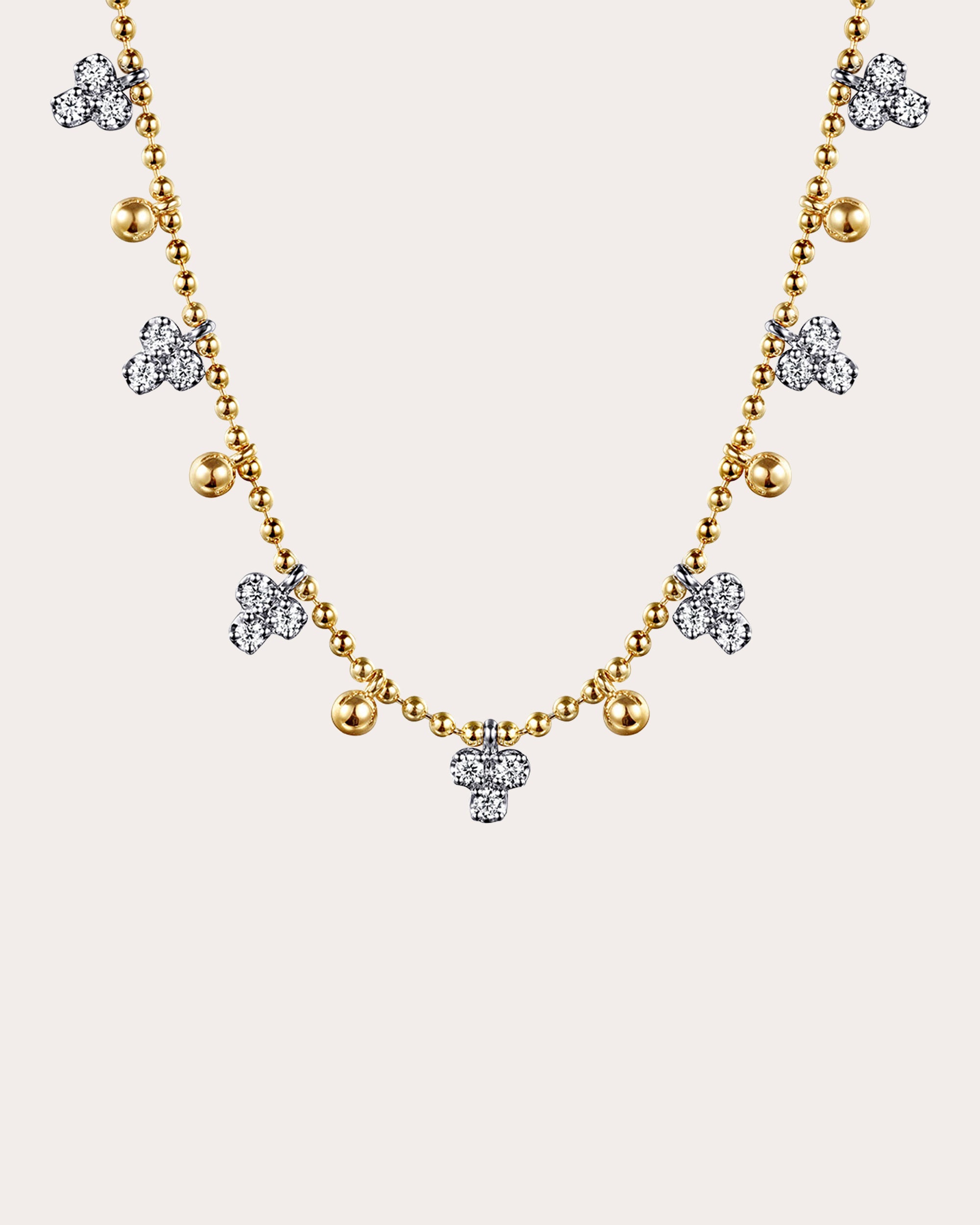 Diamond & 14k Gold Bujukan Droplet Necklace