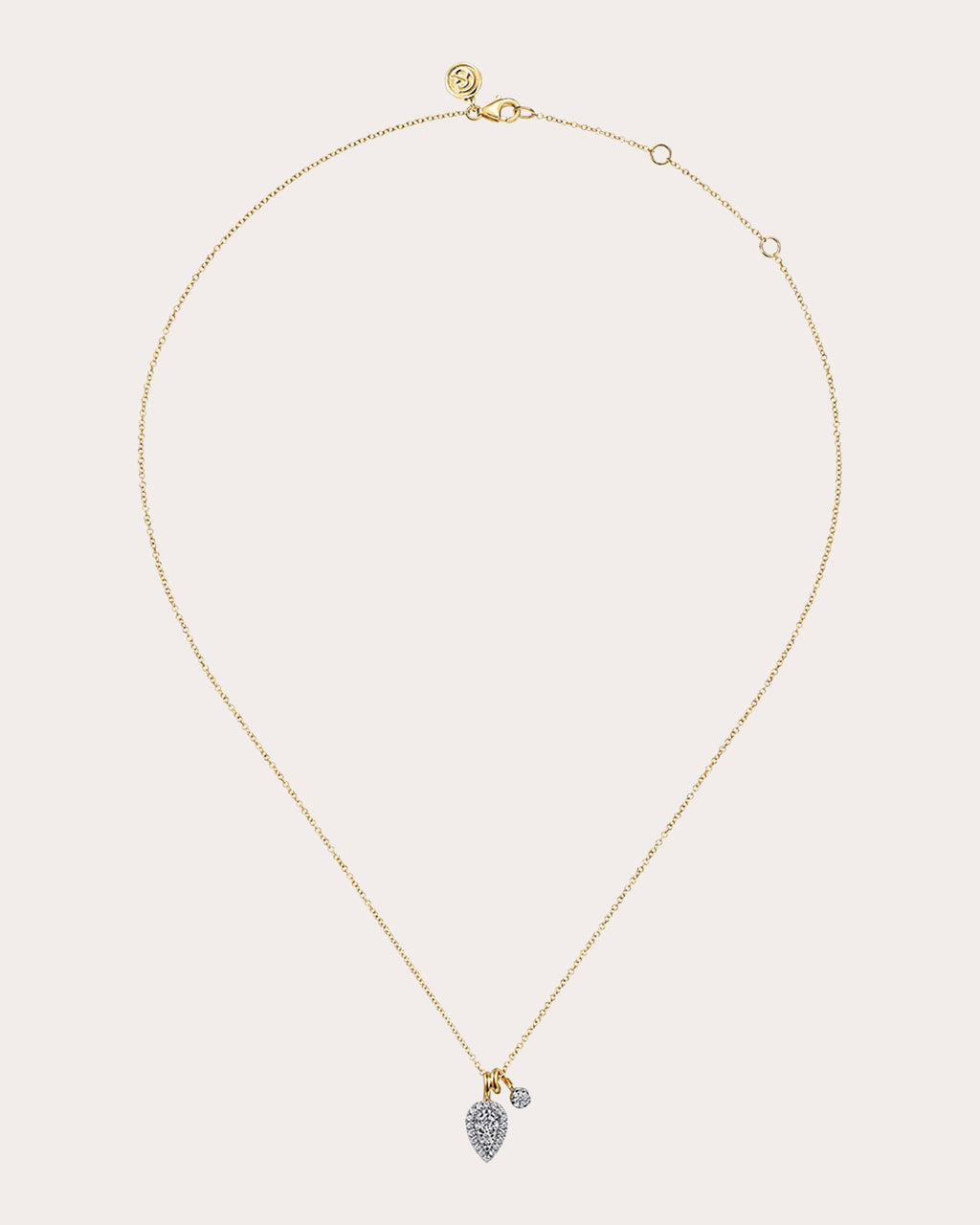 Diamond & 14k Gold Bujukan Teardrop Necklace