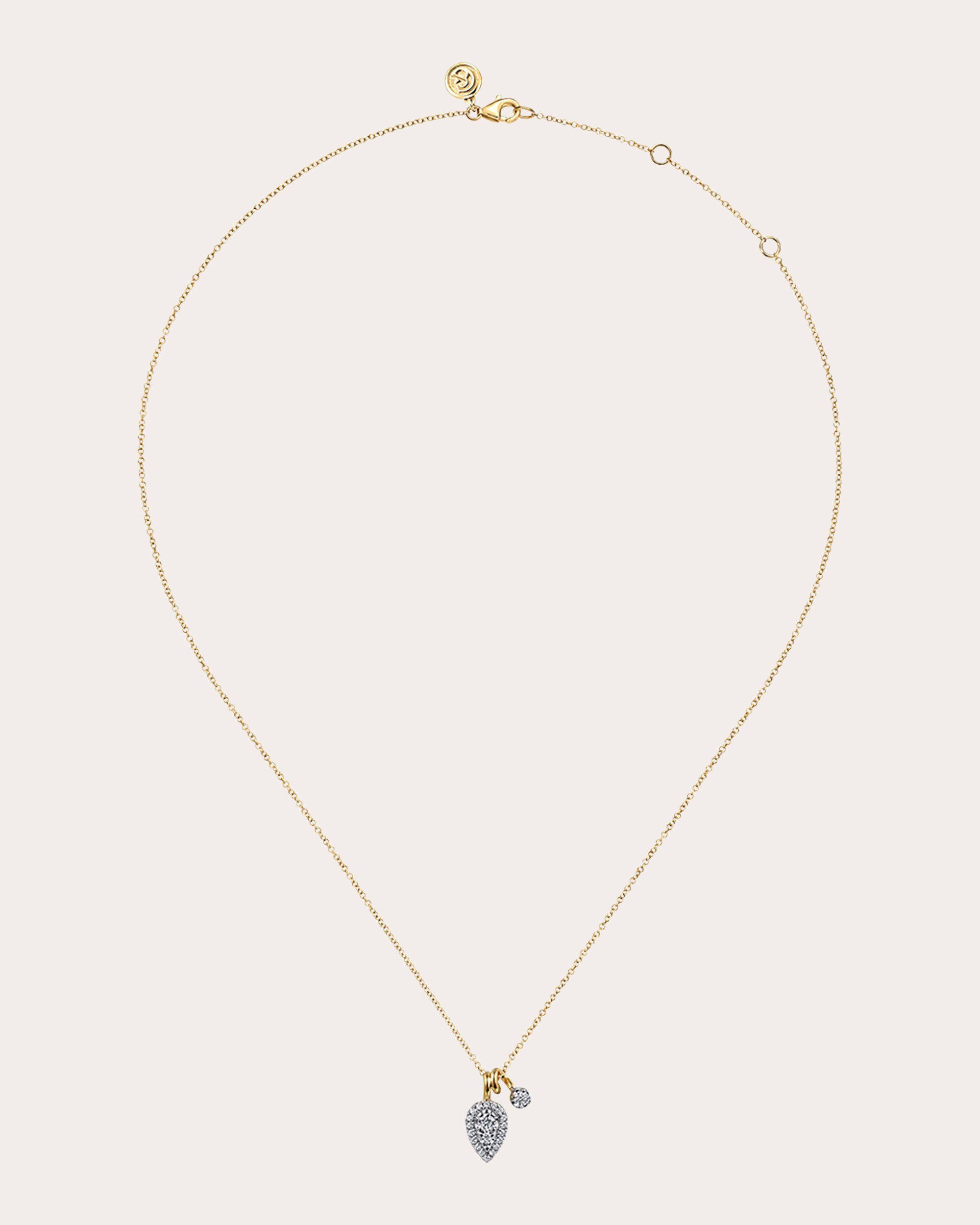 Diamond & 14k Gold Bujukan Teardrop Necklace