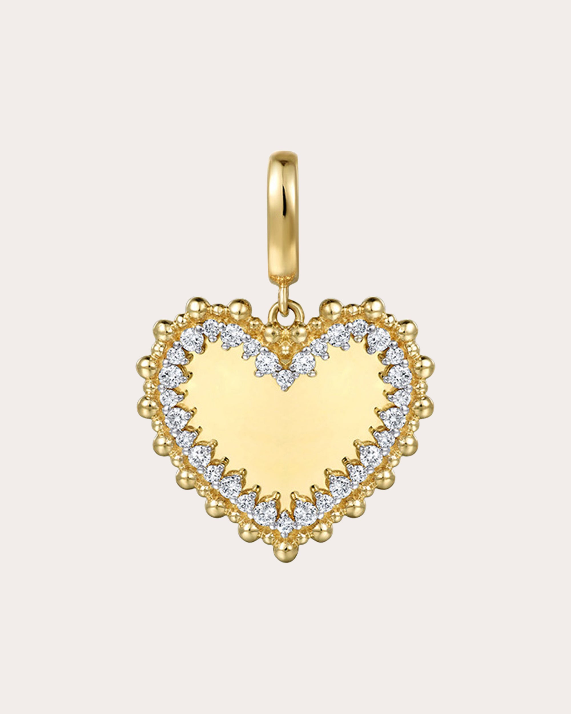 Diamond & 14k Gold Bujukan Heart Pendant