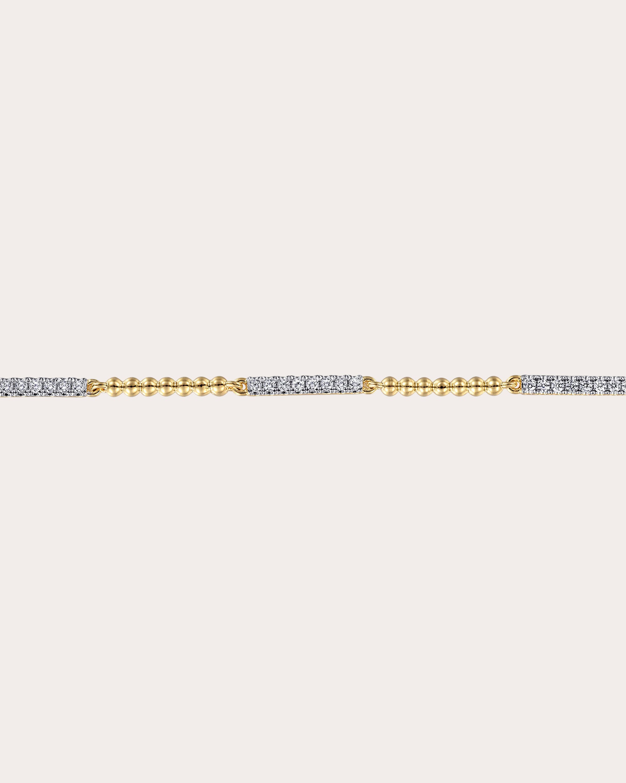 Diamond & 14k Gold Bujukan Tennis Bracelet