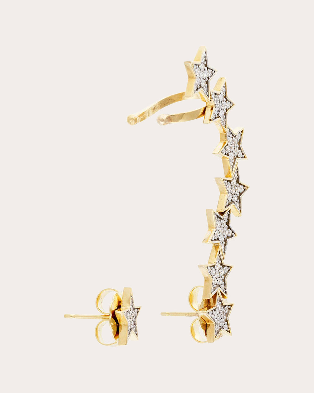 Diamond & 18k Gold Mimosa Party Ear Cuff Set