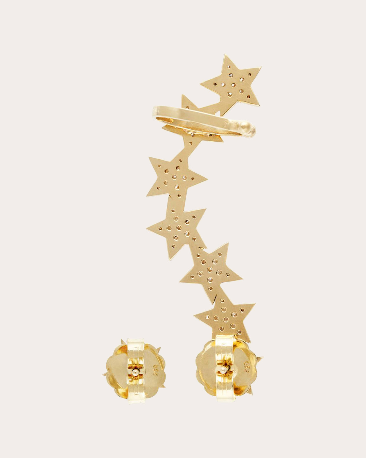 Diamond & 18k Gold Mimosa Party Ear Cuff Set