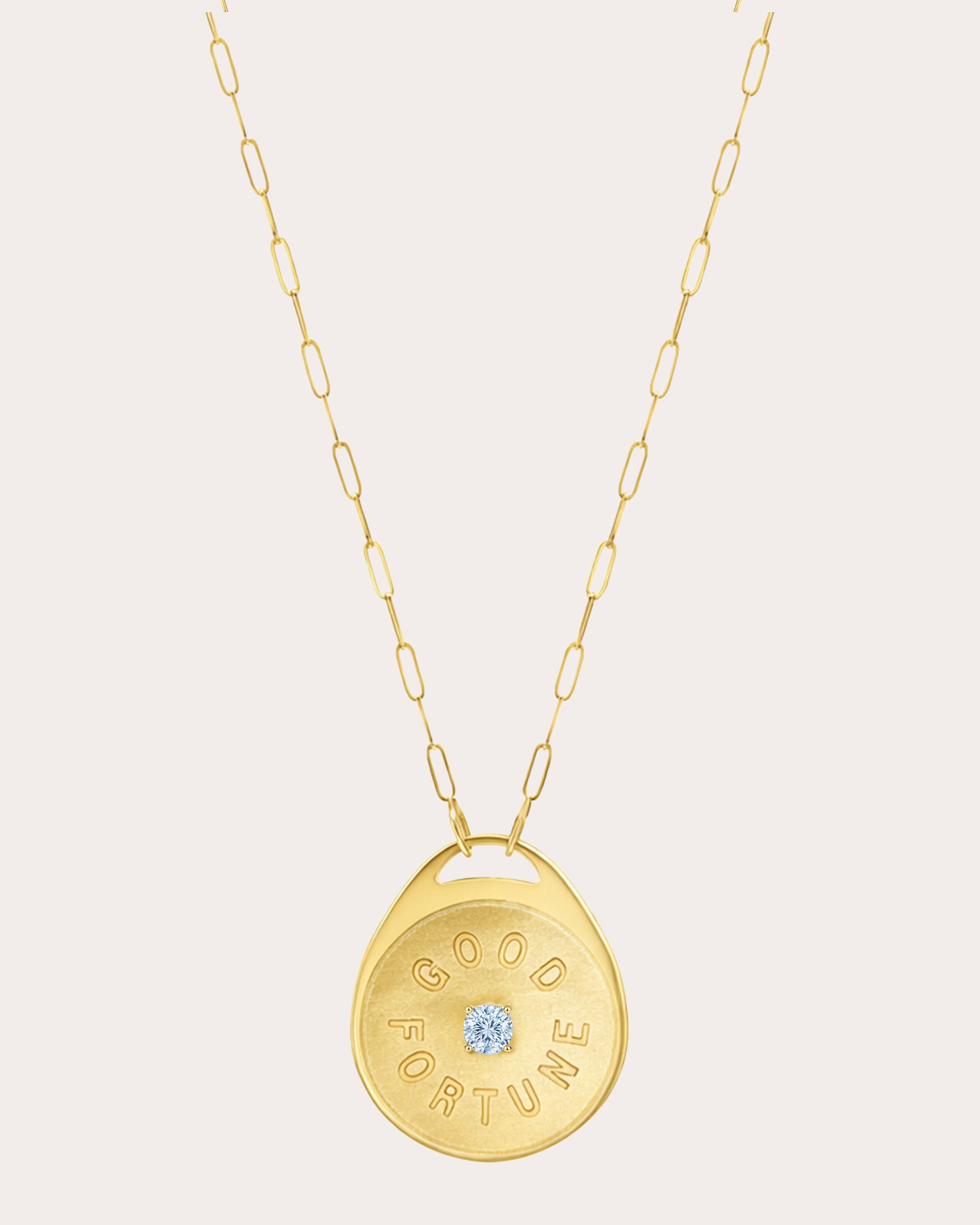 Sapphire & 14k Gold Good Fortune Pendant Necklace