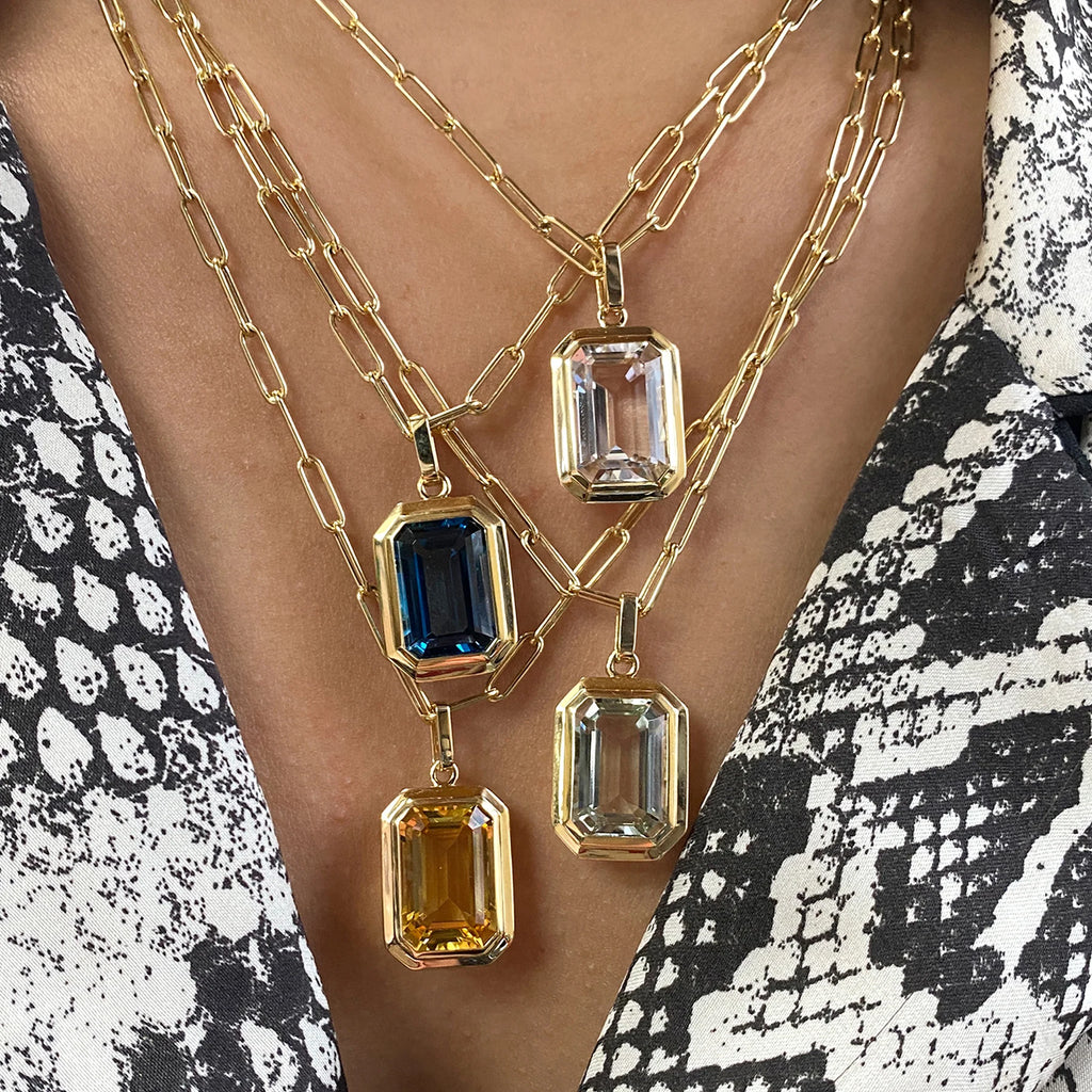 Lavender Amethyst & 18k Rose Gold Pendant Necklace