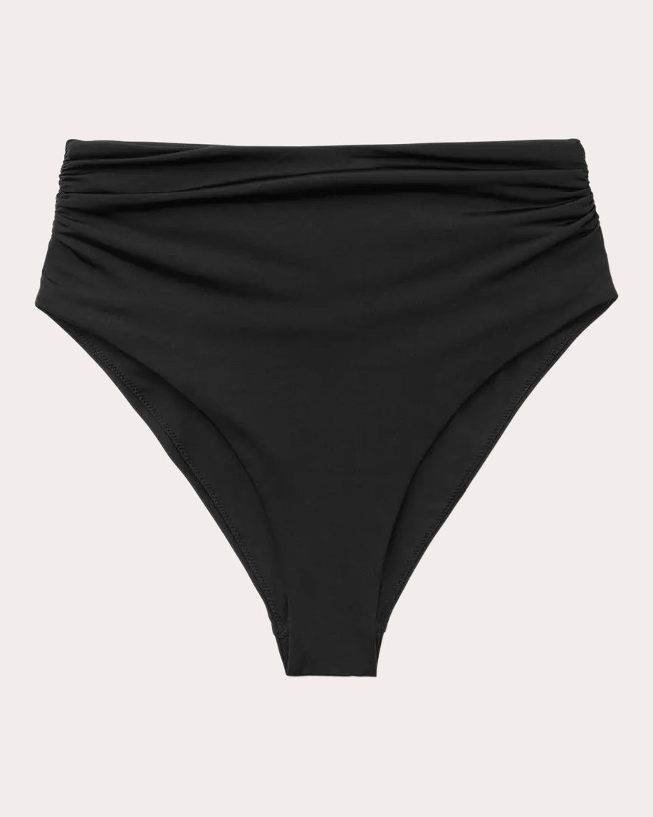 Haven Ruched High-Rise Bikini Bottoms
