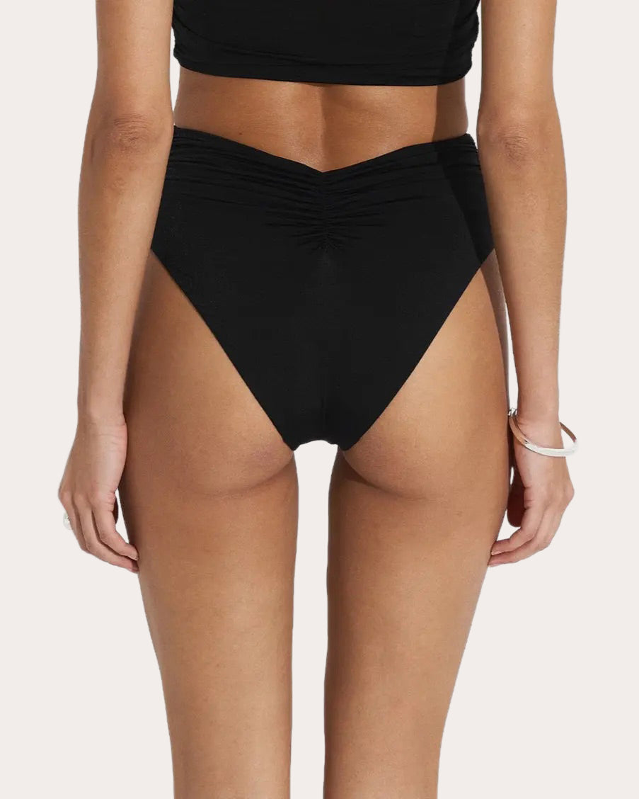 Haven Ruched High-Rise Bikini Bottoms