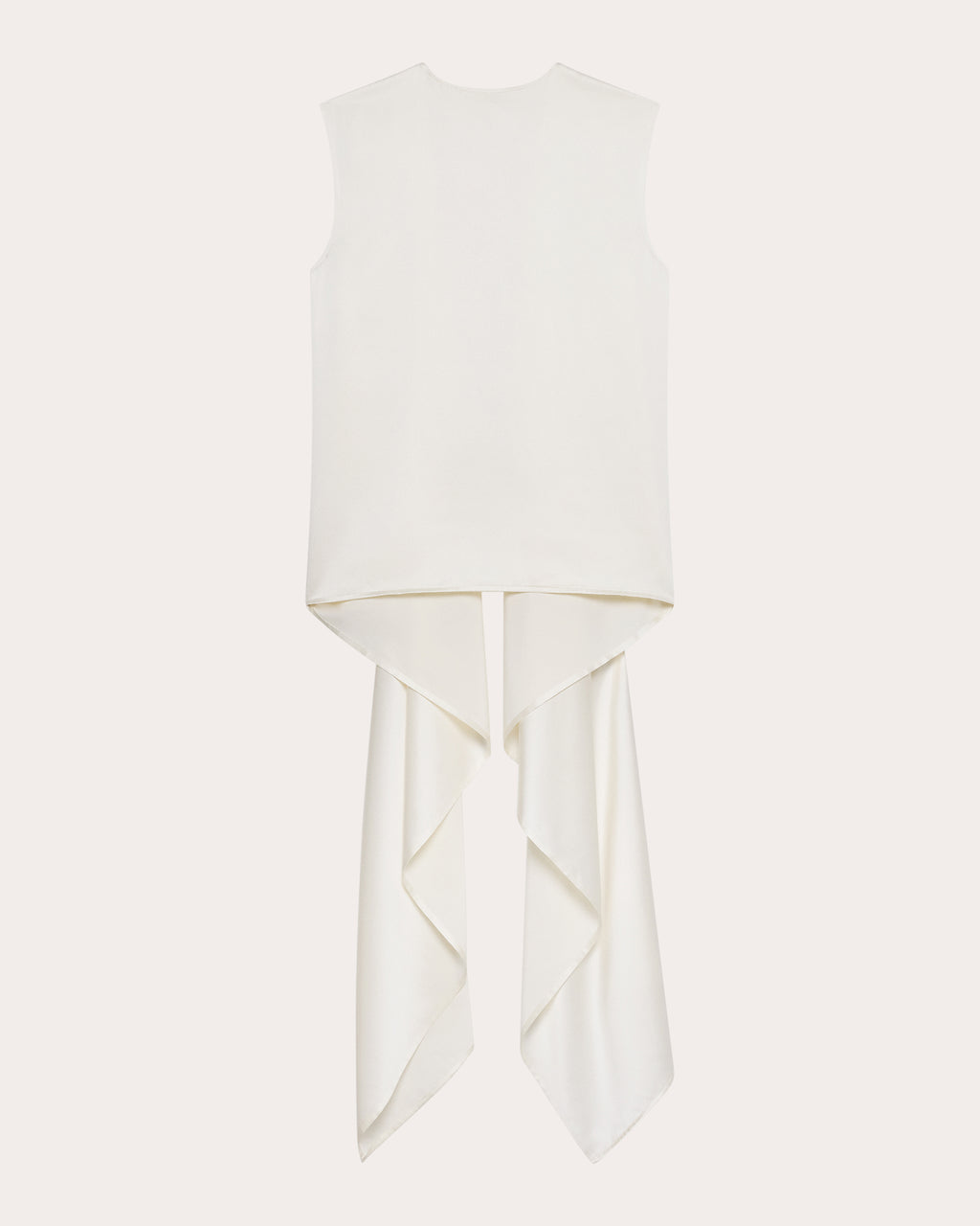 Silk Satin Reversible Scarf Drape Top