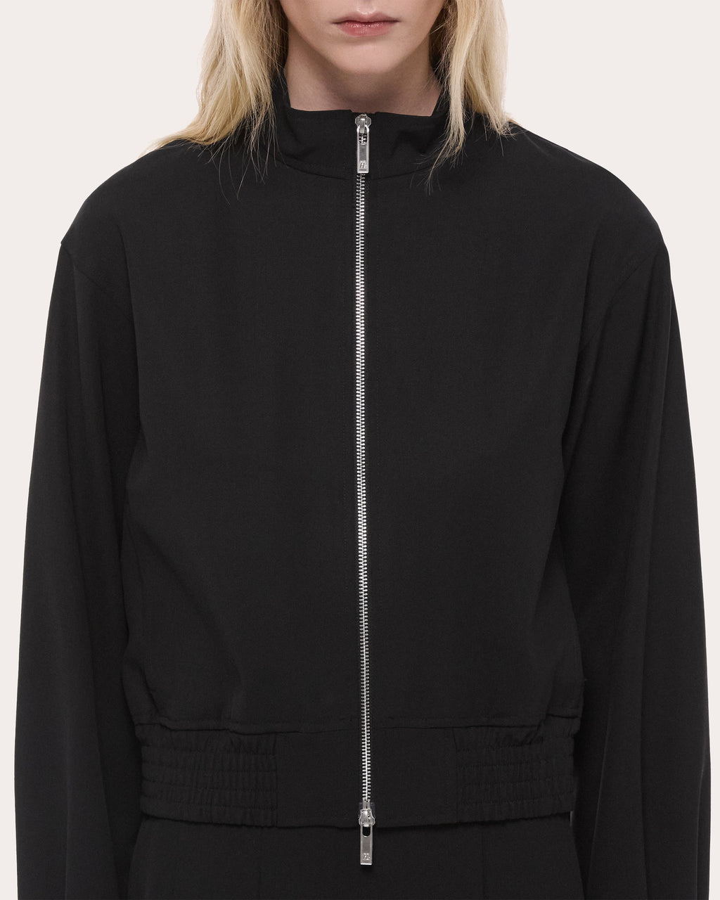 Wool Gabardine Wardrobe Bomber Jacket