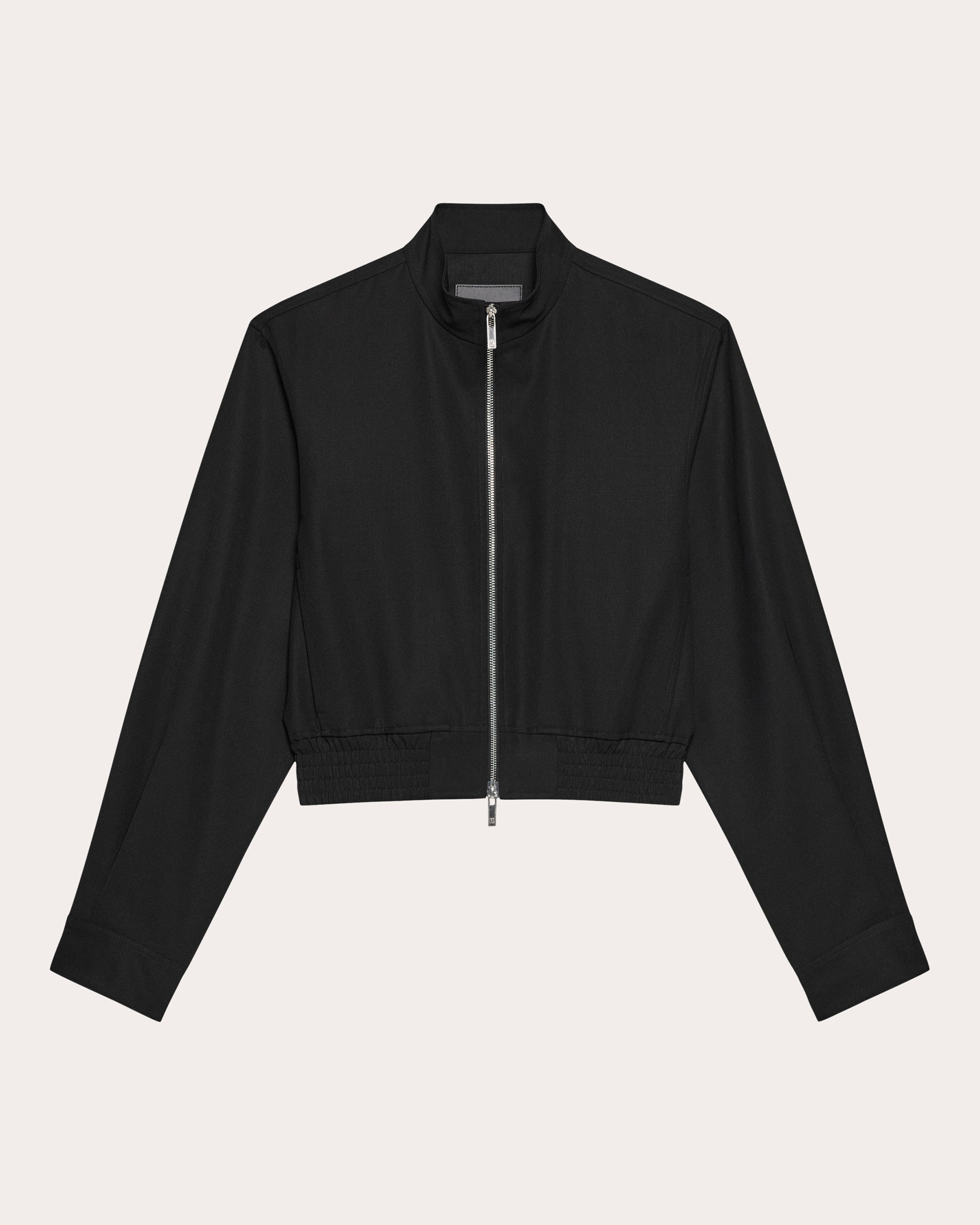 Wool Gabardine Wardrobe Bomber Jacket