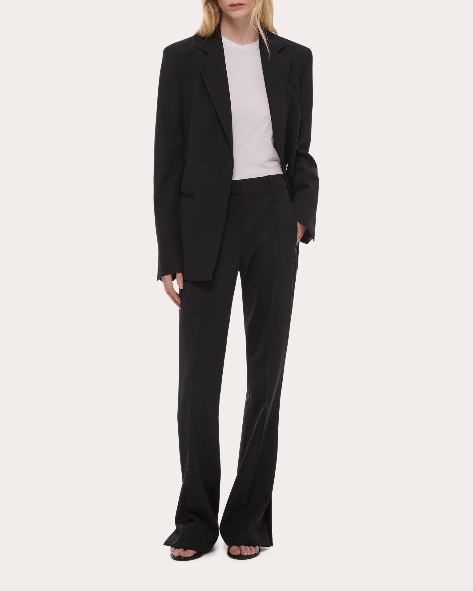 Wool Gabardine Vented Wardrobe Trousers