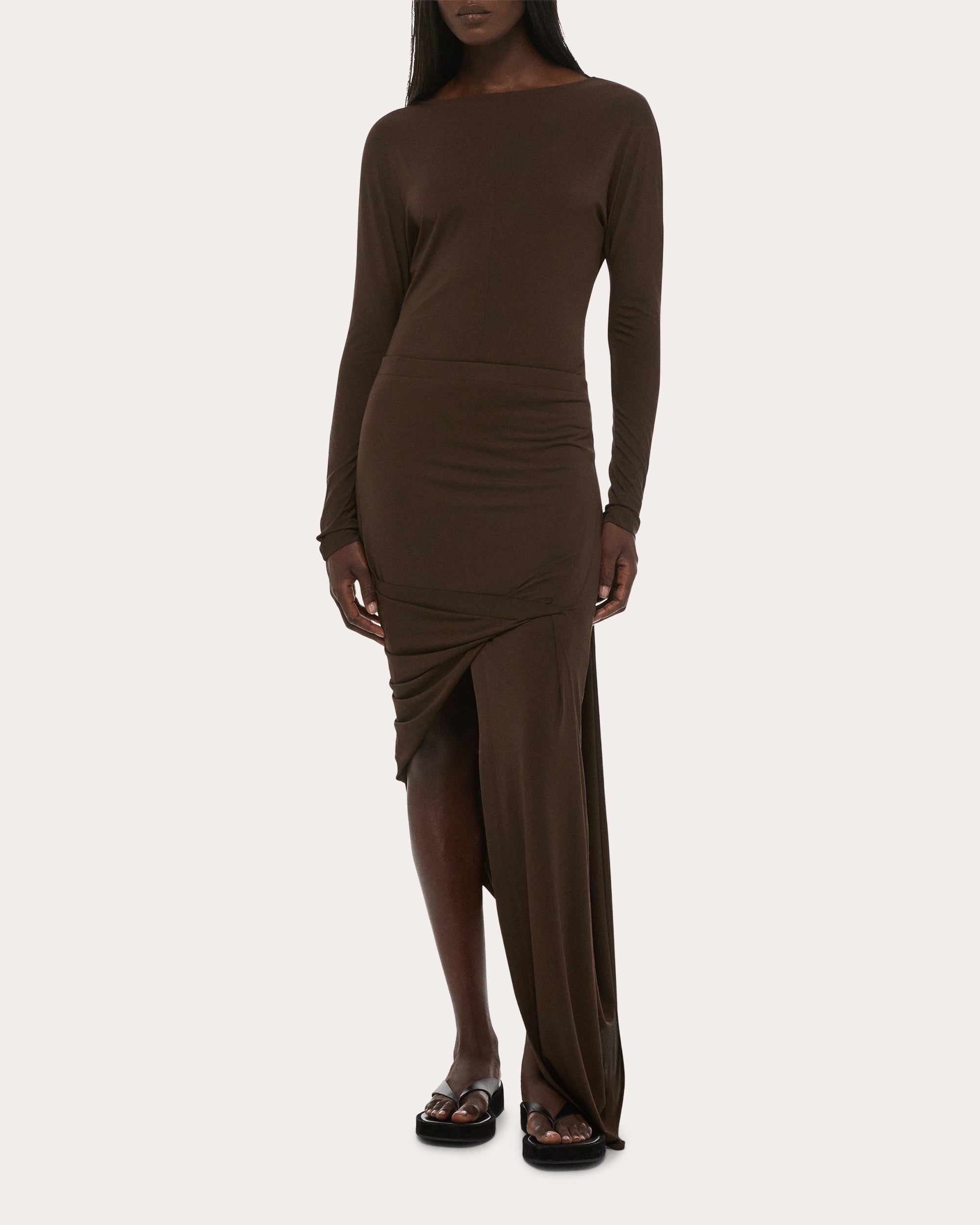 Jersey Twisted Drape Skirt