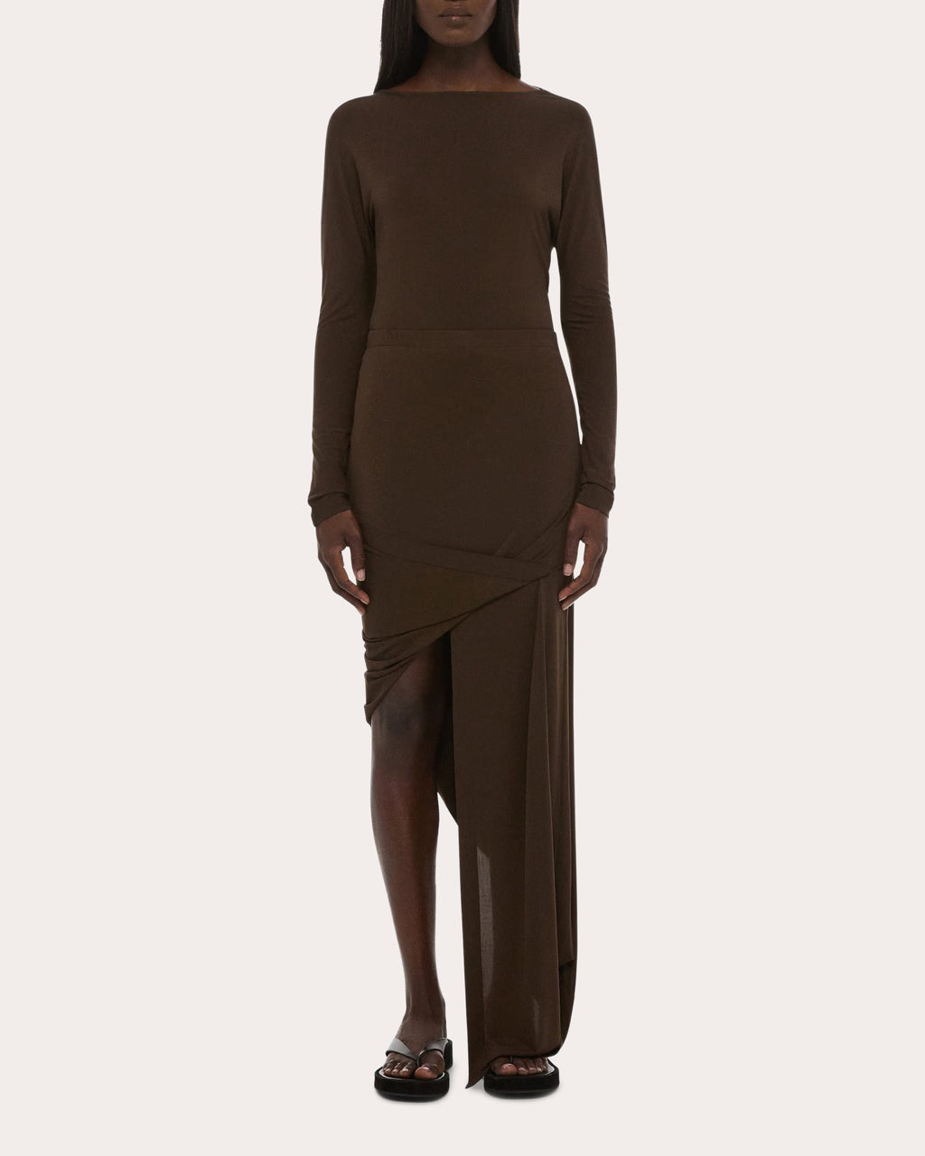 Jersey Twisted Drape Skirt