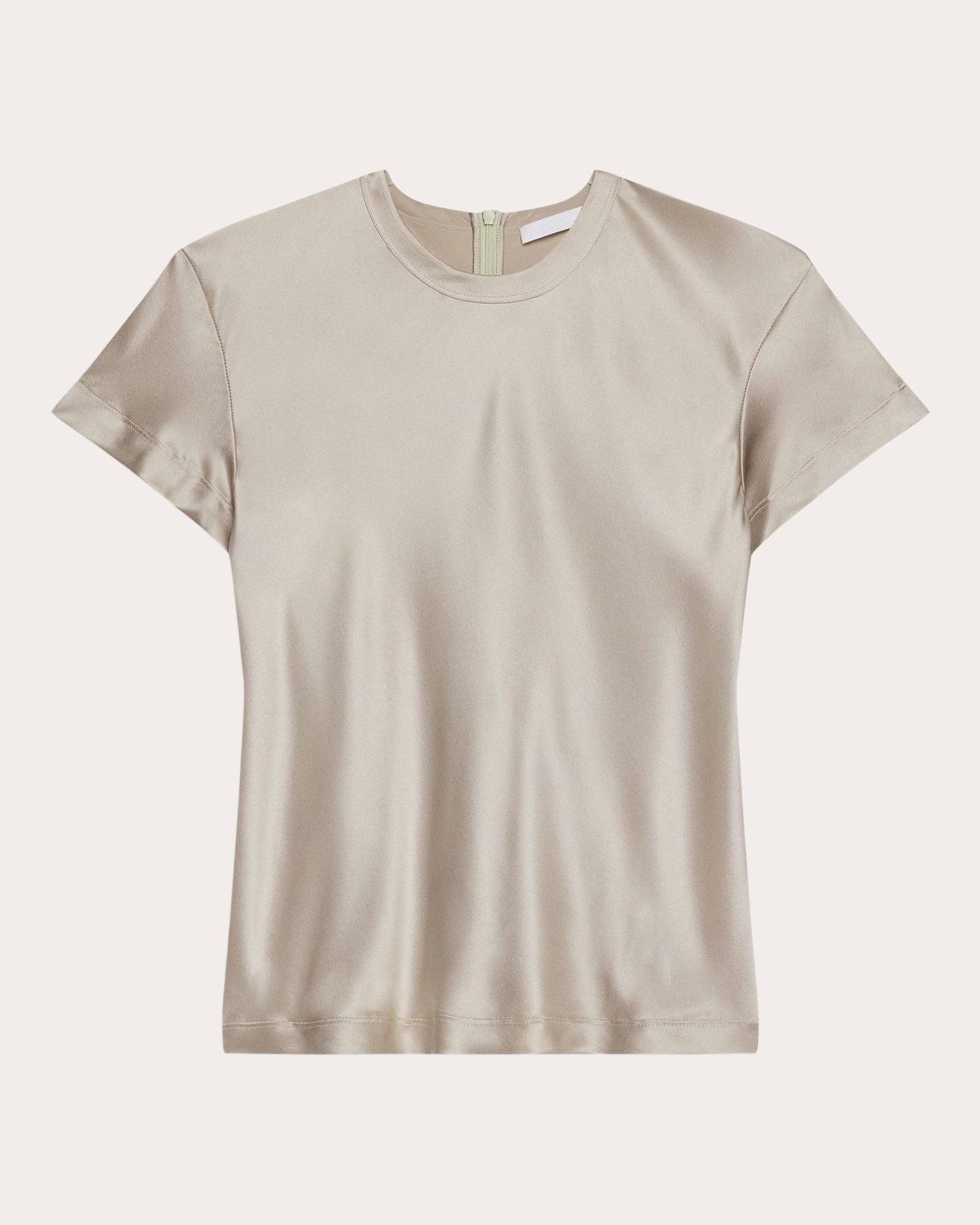Silk Satin Crewneck Tee