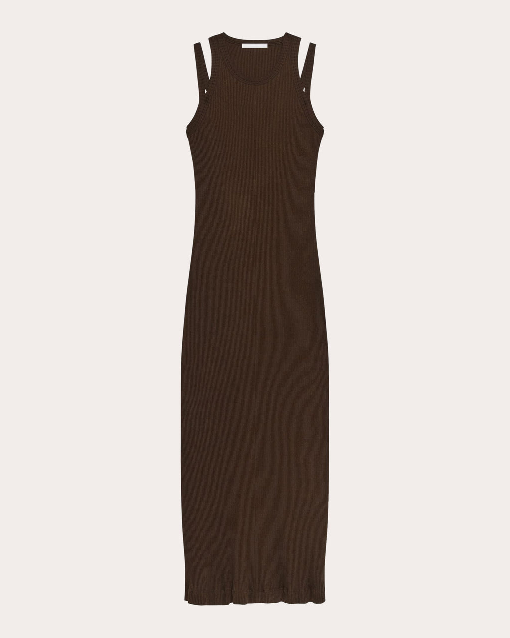 Ribbed Racerback Strap Midi Dress