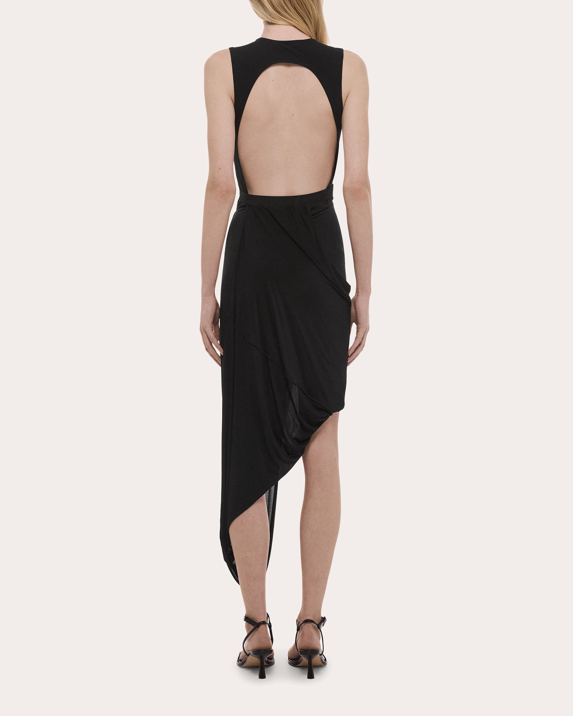 Jersey Twisted Drape Sleeveless Dress