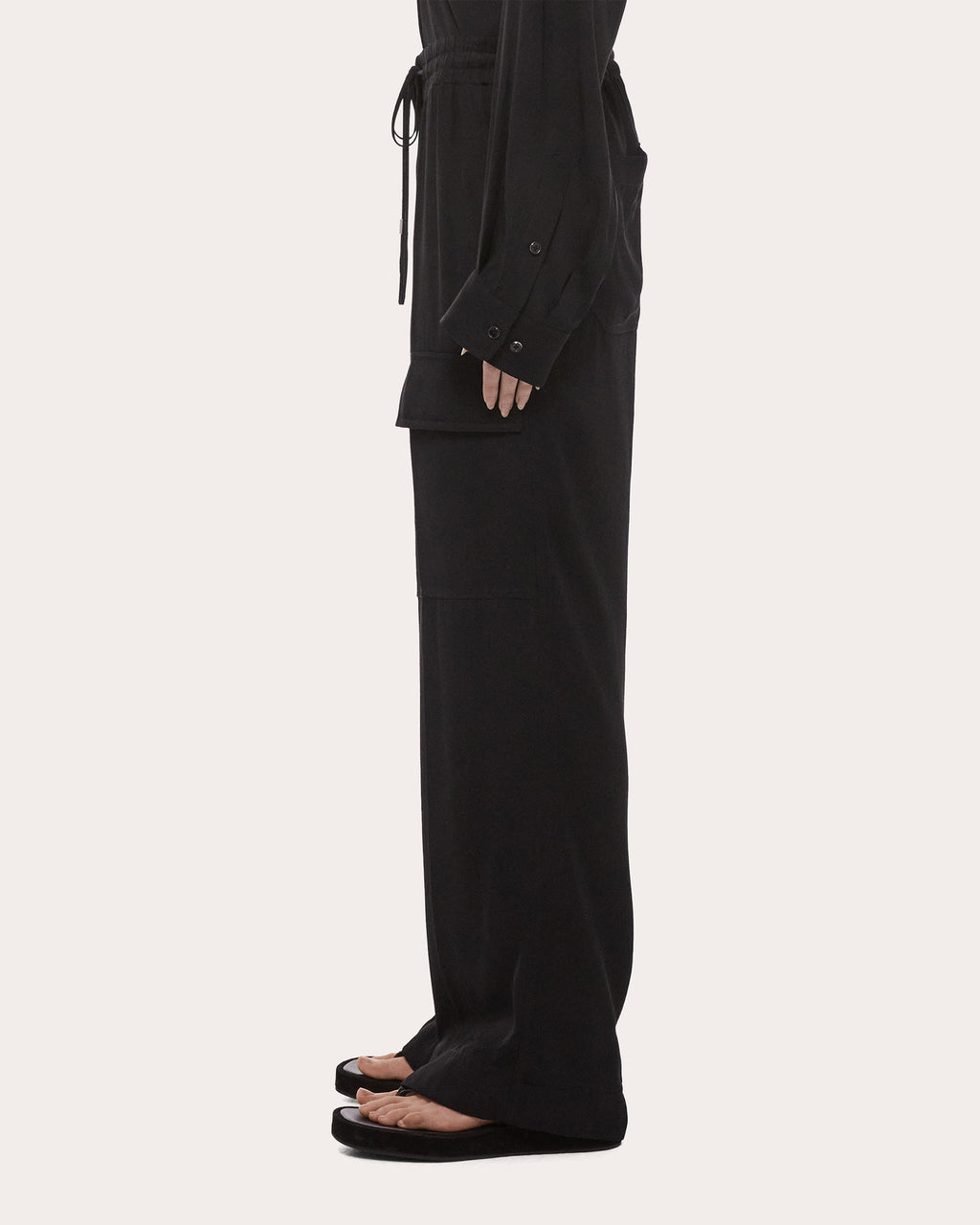 Lightweight Twill Drawstring Cargo Pants