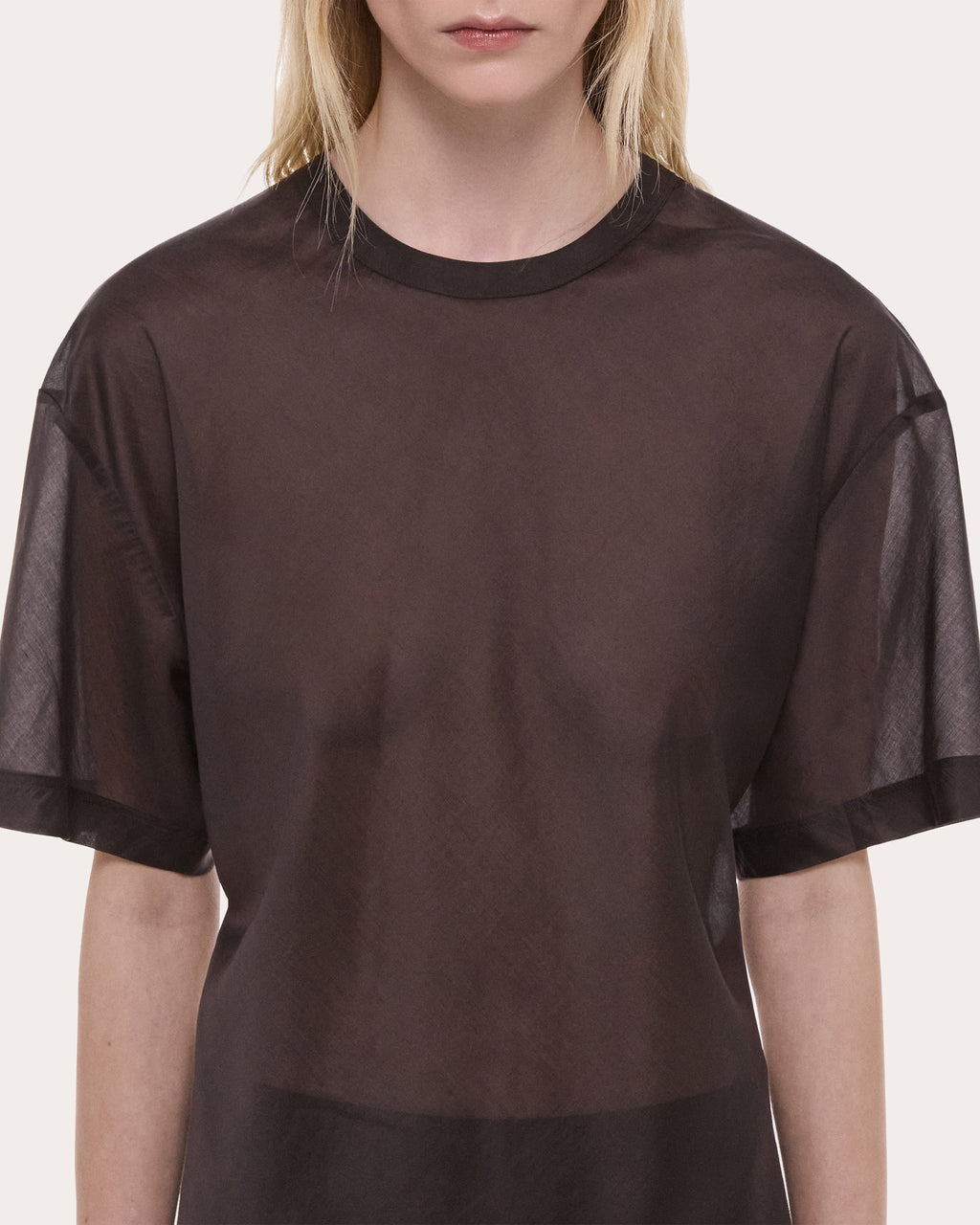 Sheer Airy Voile Relaxed Tee