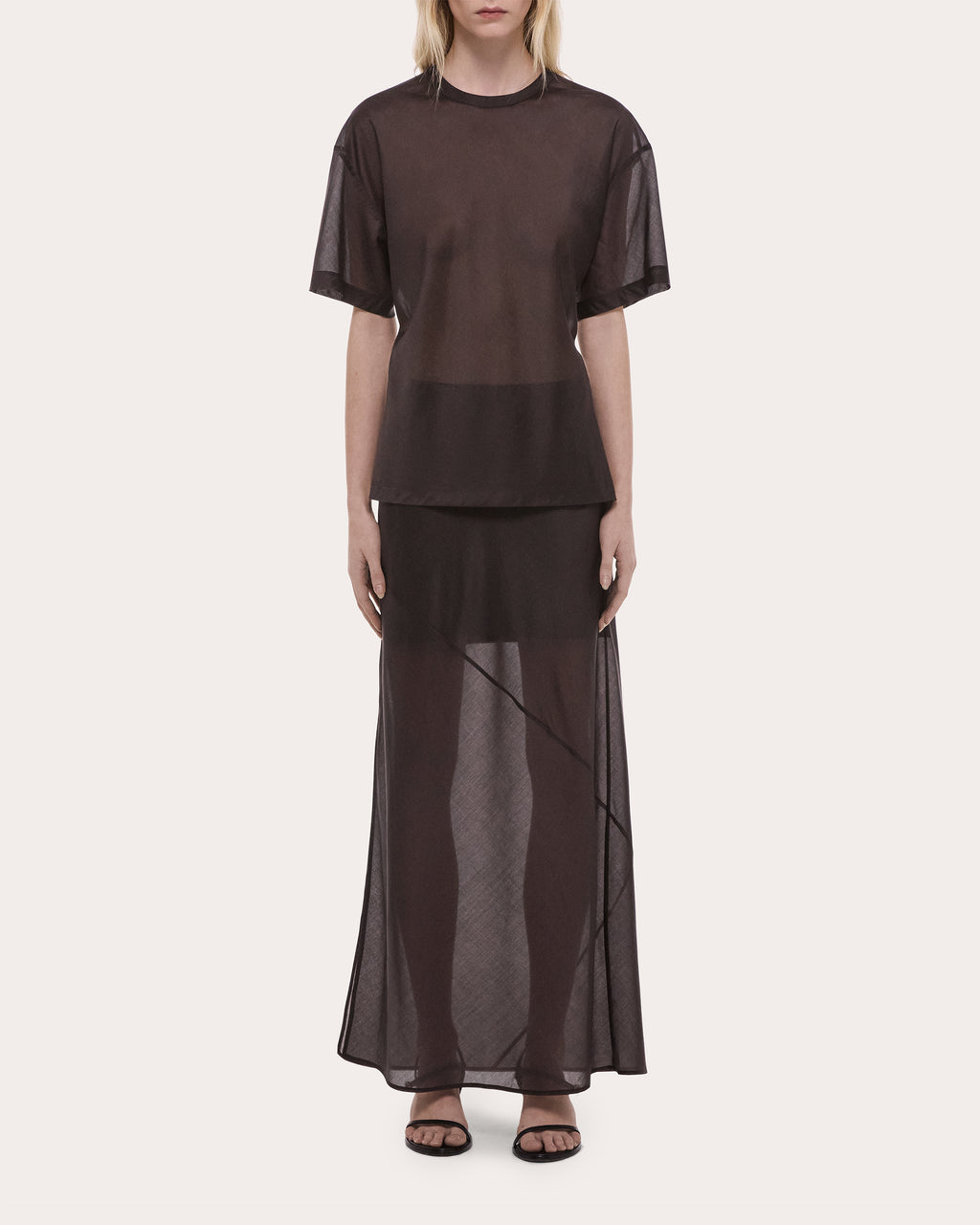 Sheer Airy Voile Relaxed Tee