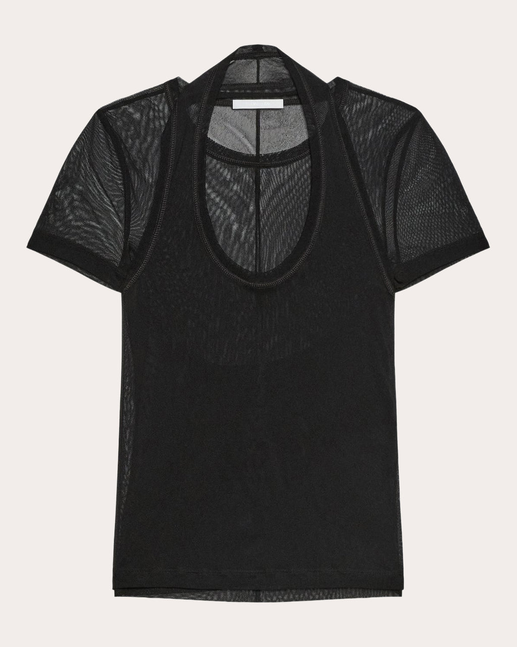 Sheer Mesh Layered Baby Tee