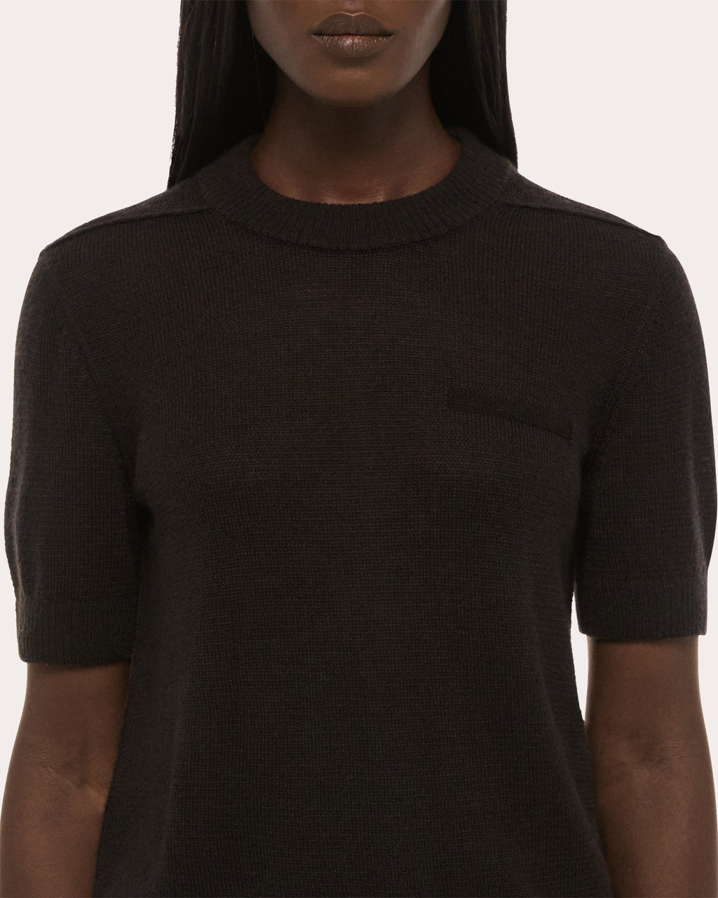Sheer Wool Knit Baby Tee