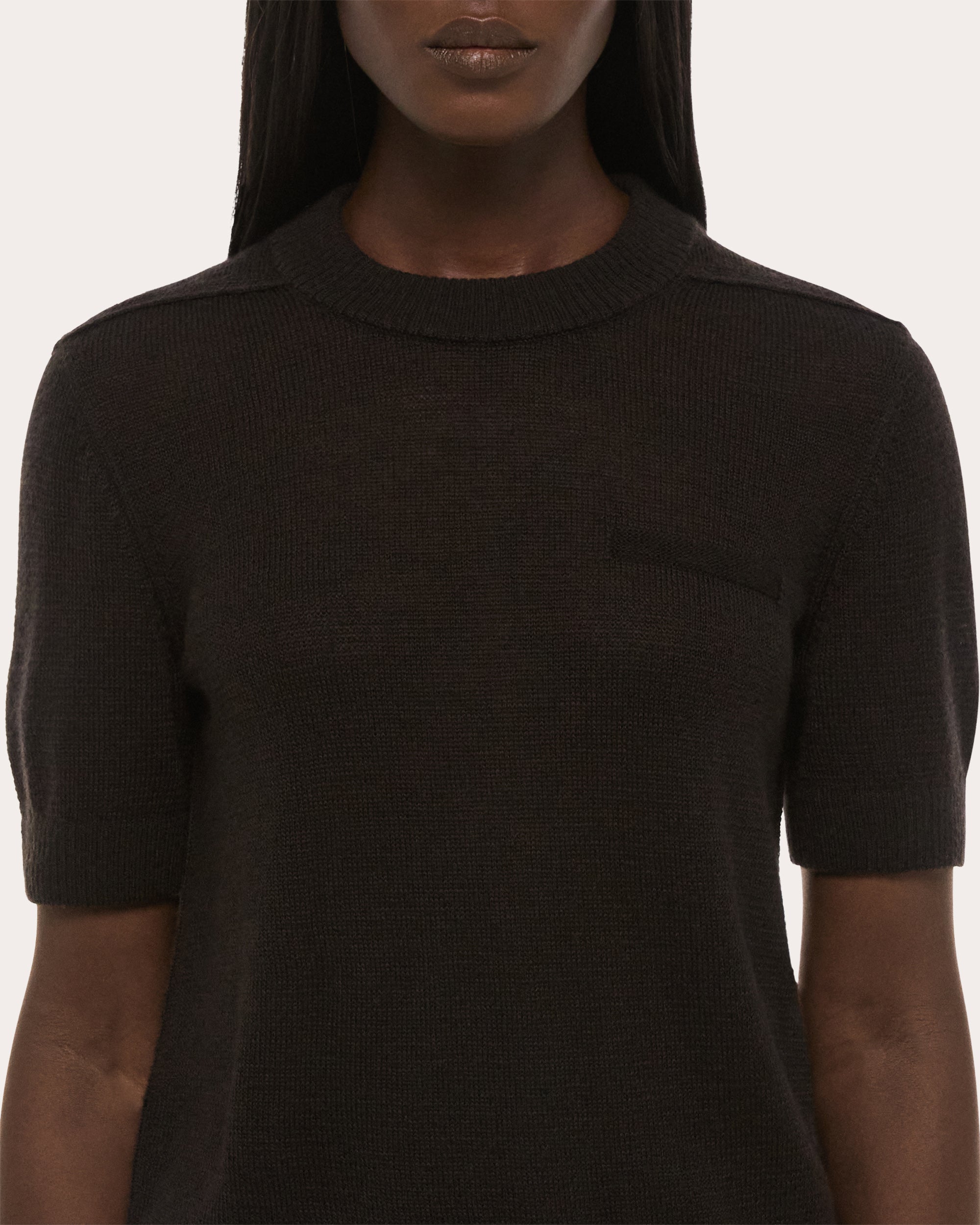 Sheer Wool Knit Baby Tee
