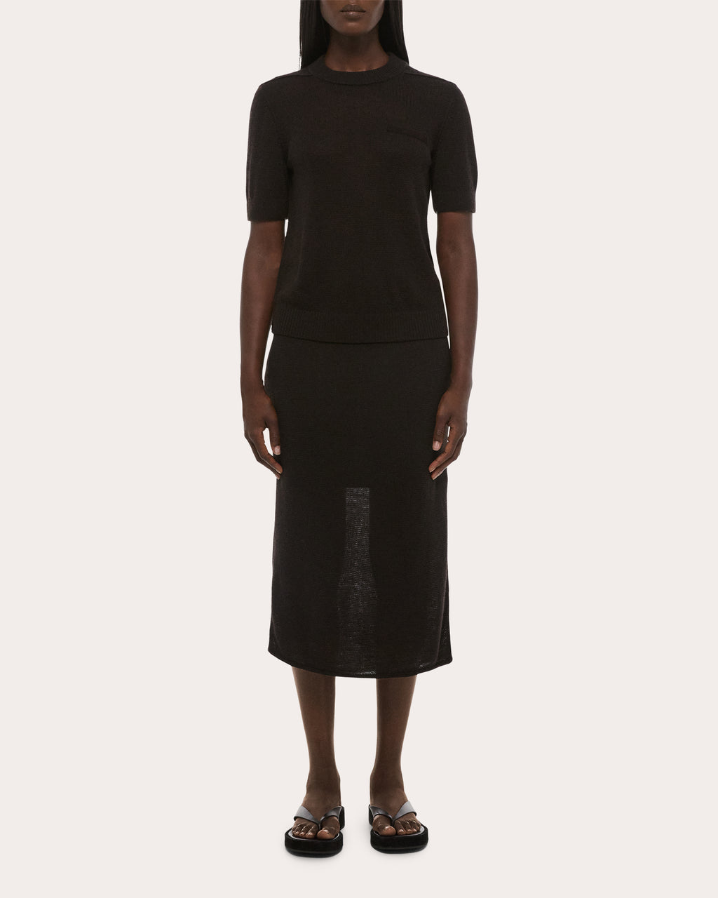 Sheer Wool Knit Baby Tee