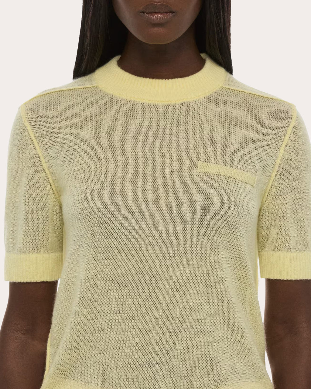 Sheer Wool Knit Baby Tee