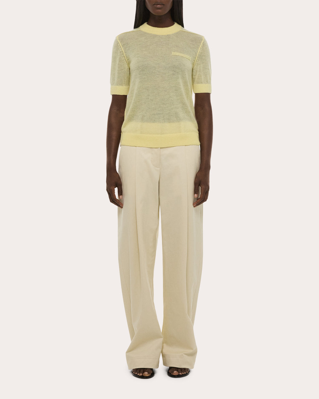 Sheer Wool Knit Baby Tee