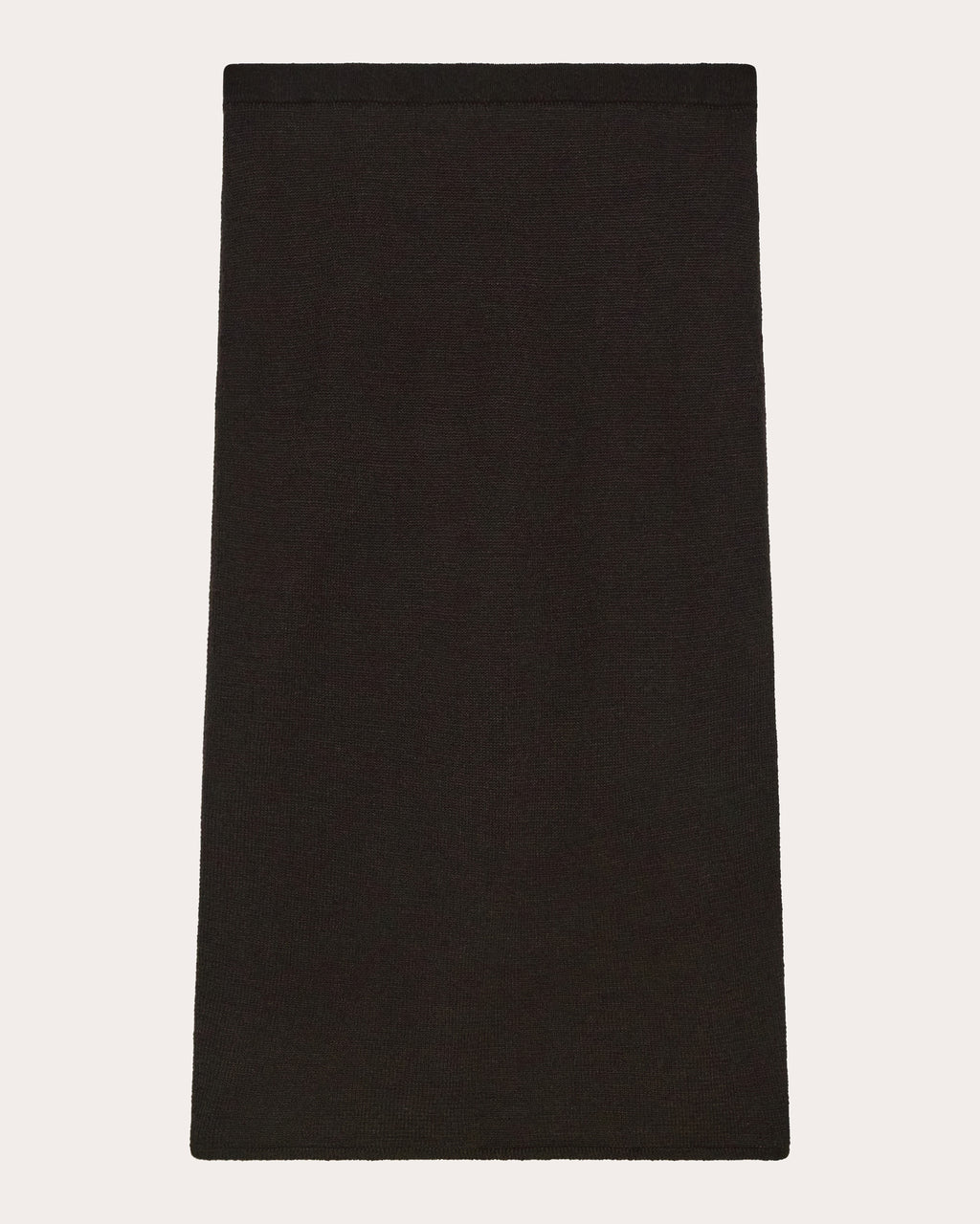 Sheer Wool Knit Layered Midi Skirt