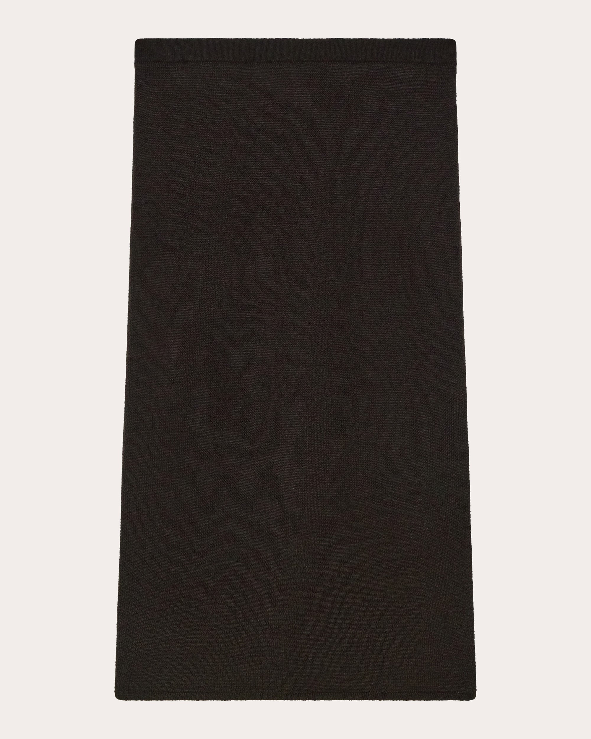 Sheer Wool Knit Layered Midi Skirt