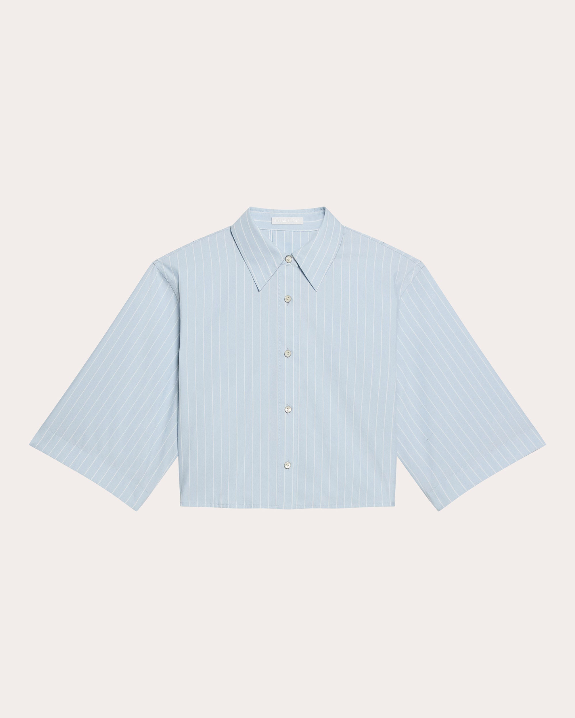 Stripe Poplin Crop Trench Shirt