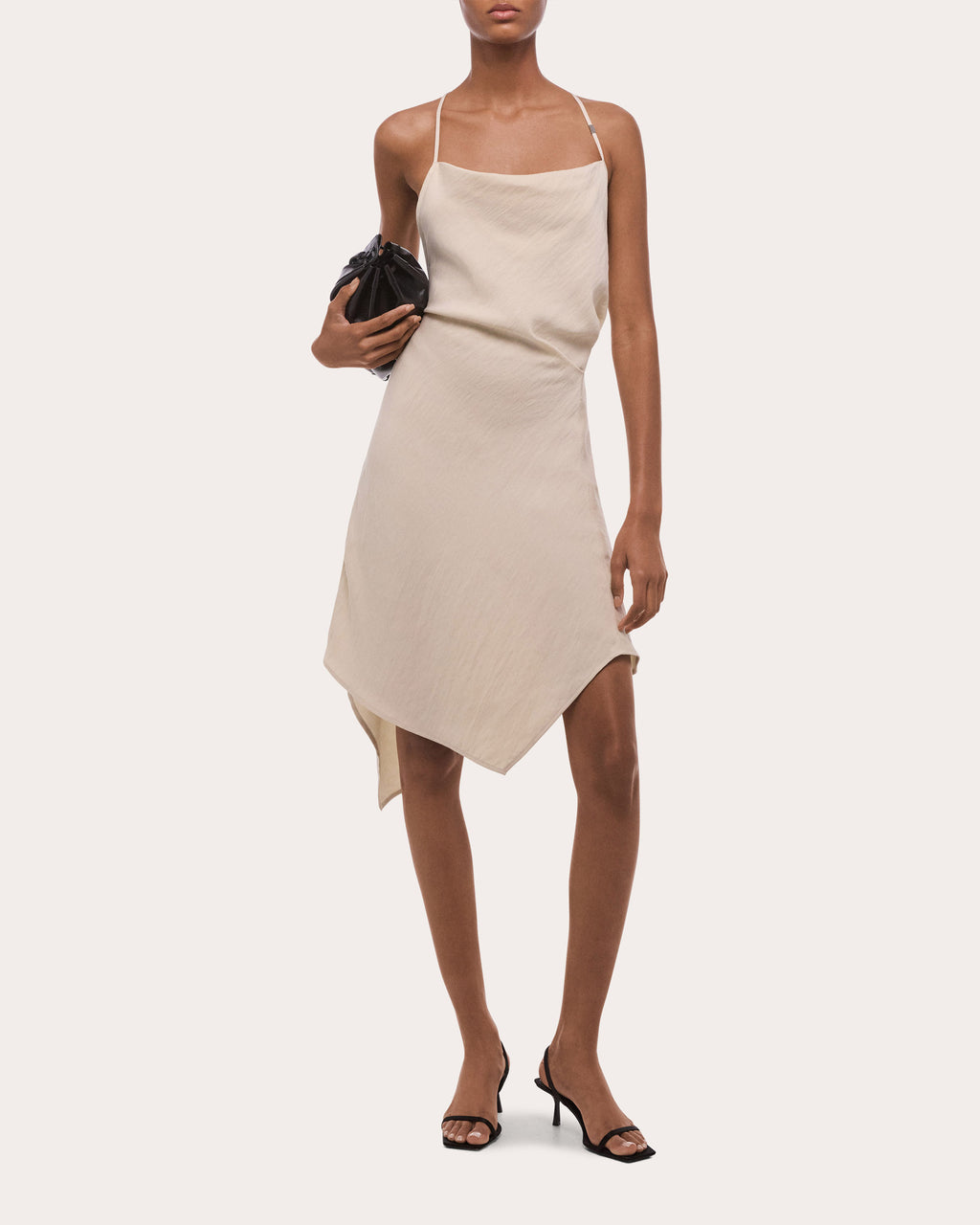 Twill Knotted Handkerchief Slip Dress