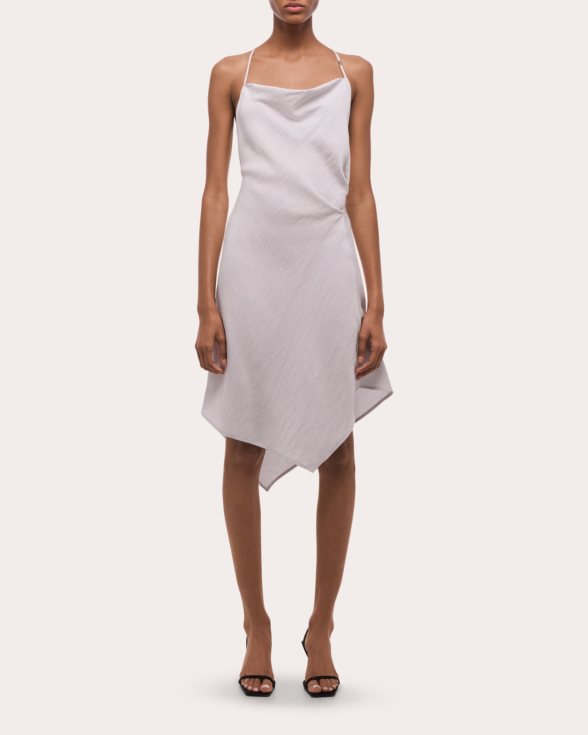 Twill Knotted Handkerchief Slip Dress