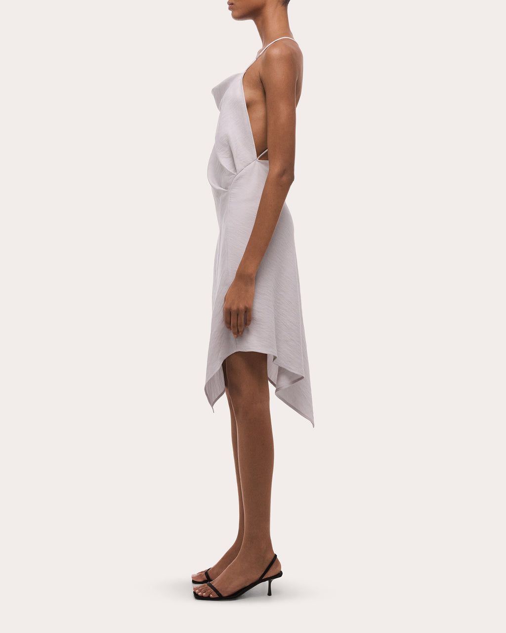 Twill Knotted Handkerchief Slip Dress