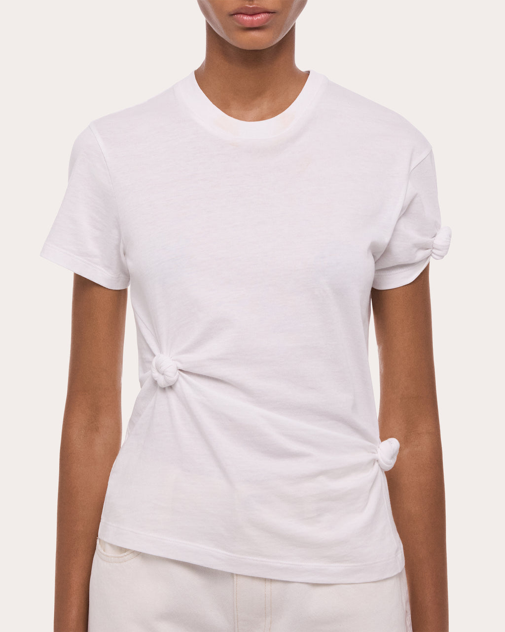 Cotton Jersey Knotted Baby T-Shirt