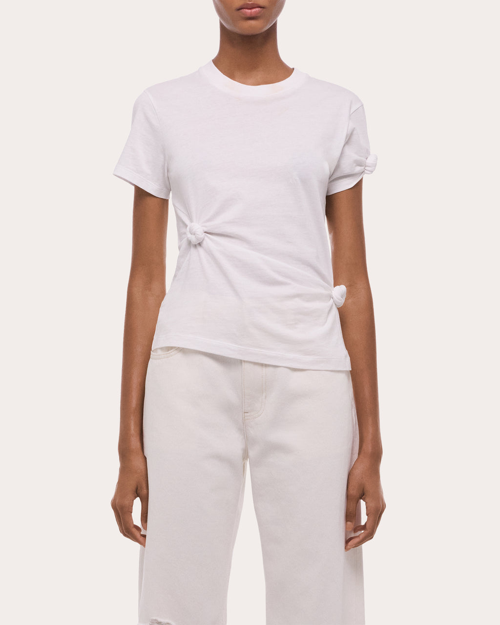 Cotton Jersey Knotted Baby T-Shirt