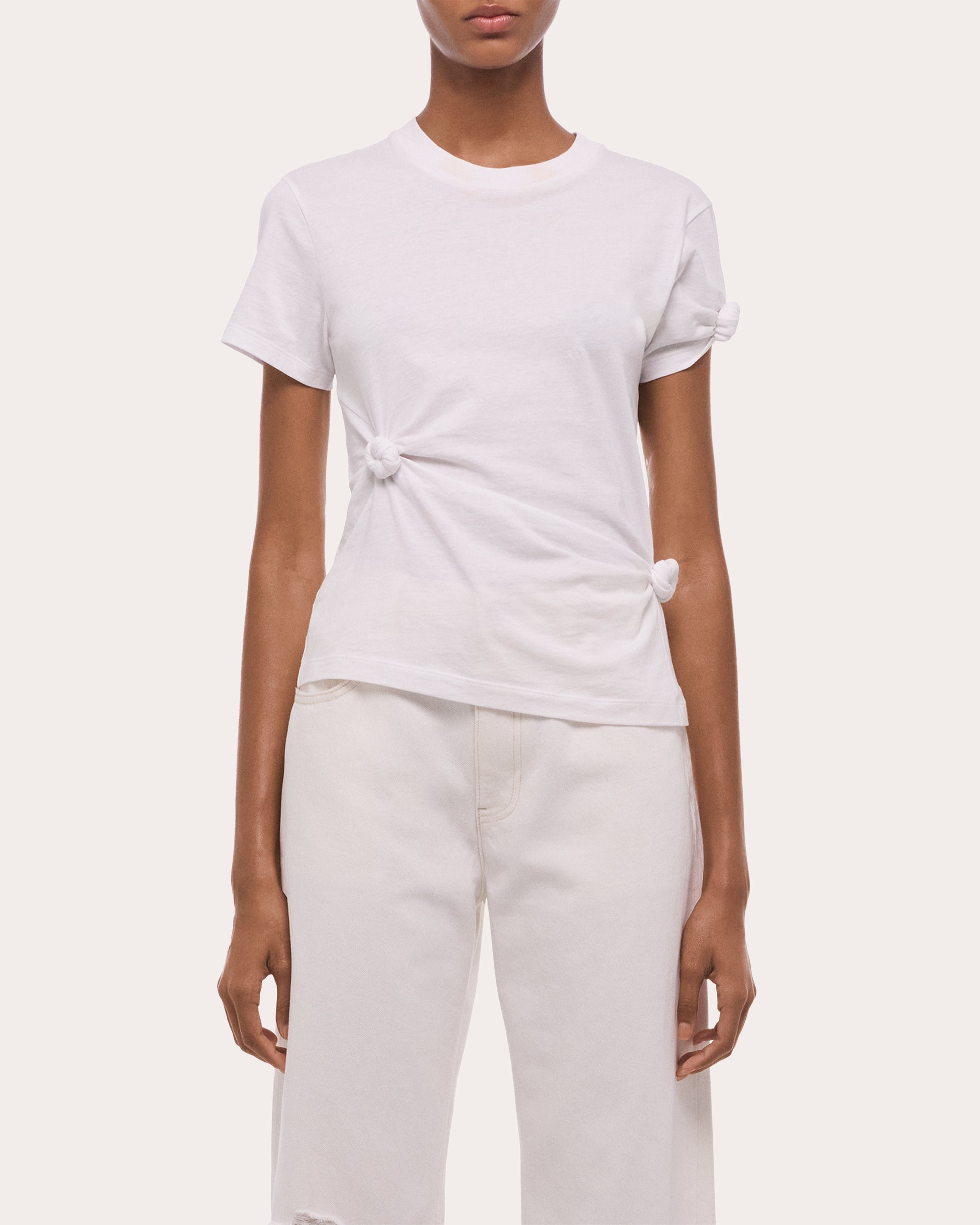 Cotton Jersey Knotted Baby T-Shirt
