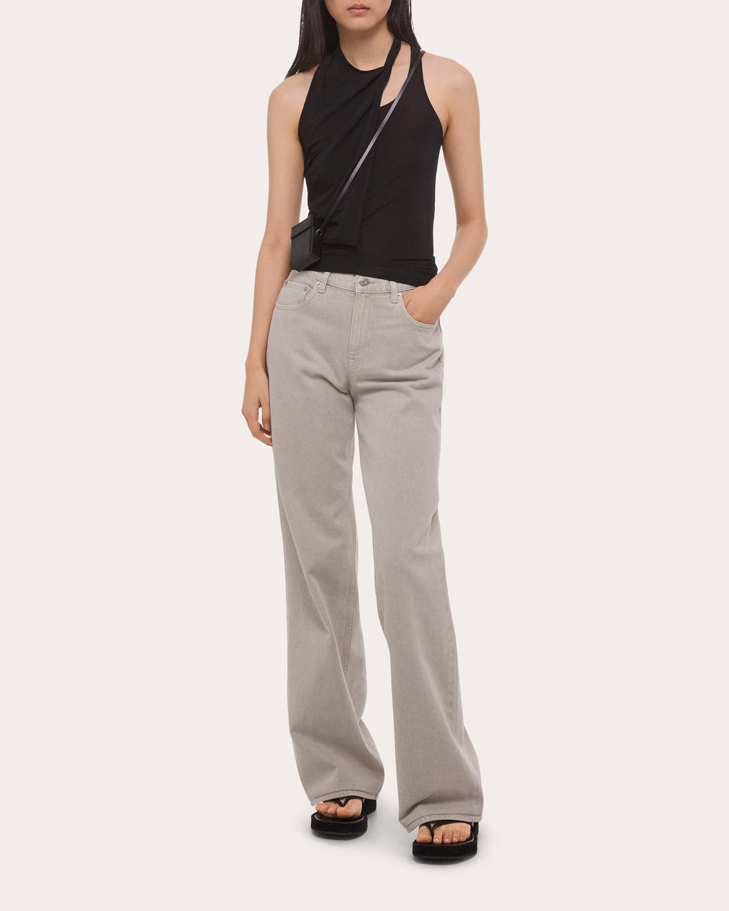 Jersey Asymmetric Twist Tank Top
