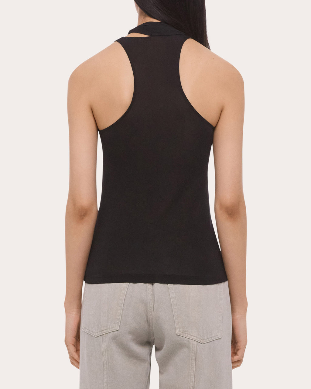 Jersey Asymmetric Twist Tank Top