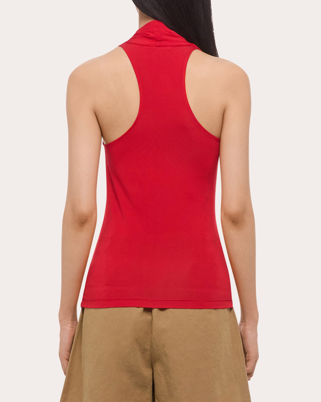 Jersey Asymmetric Twist Tank Top