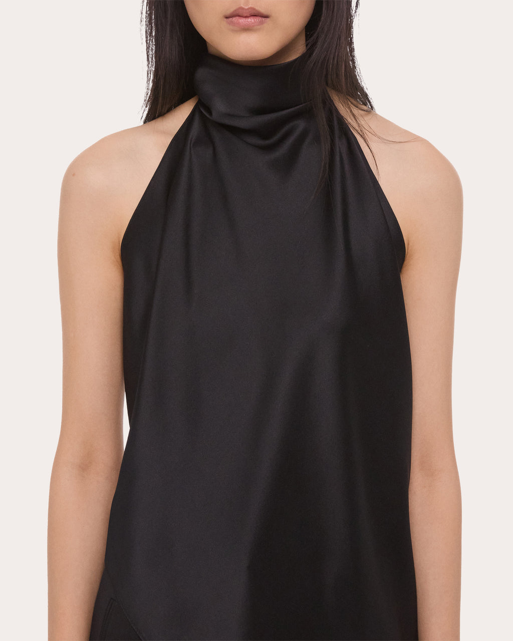 Silk Tie Scarf Halter Top