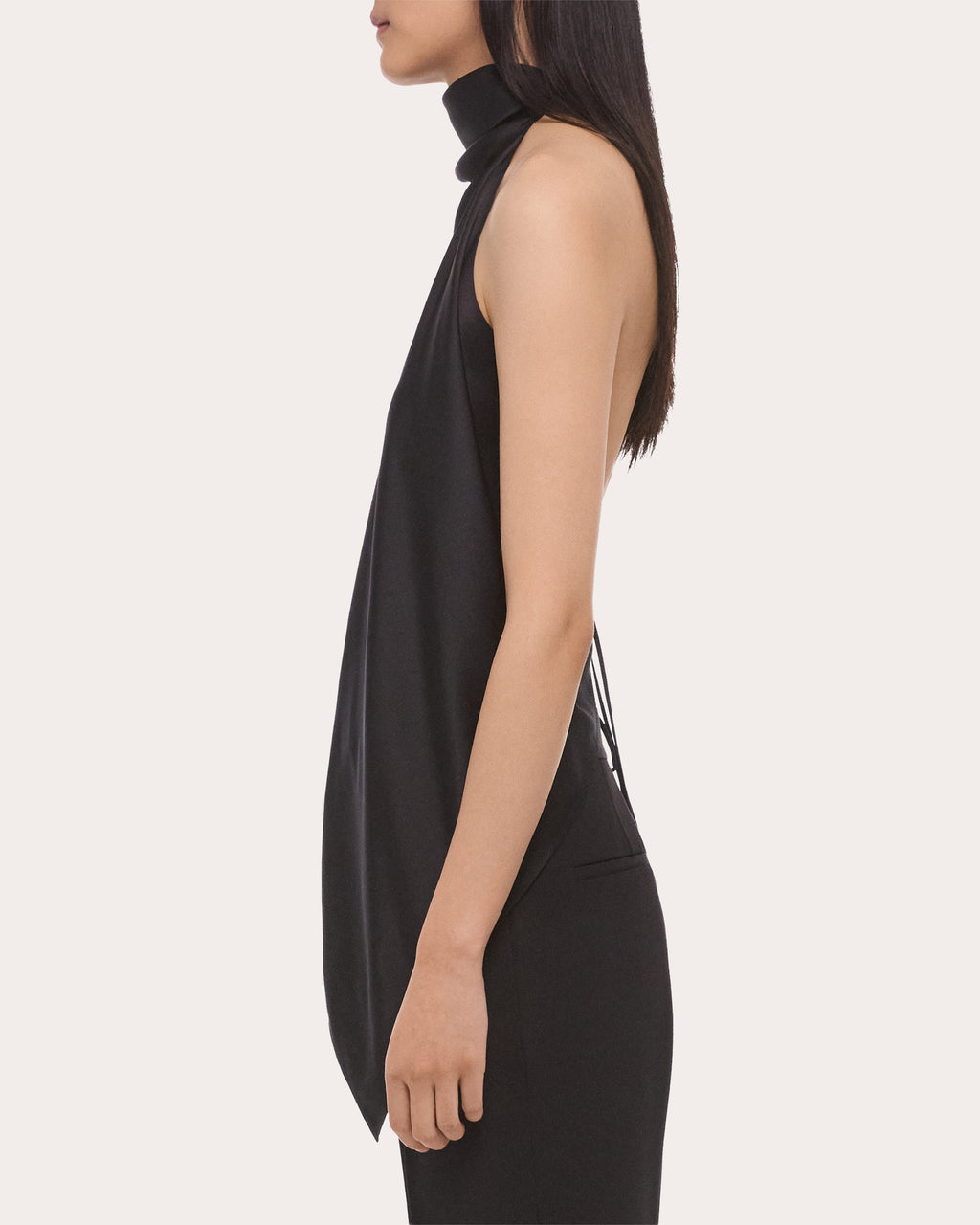 Silk Tie Scarf Halter Top
