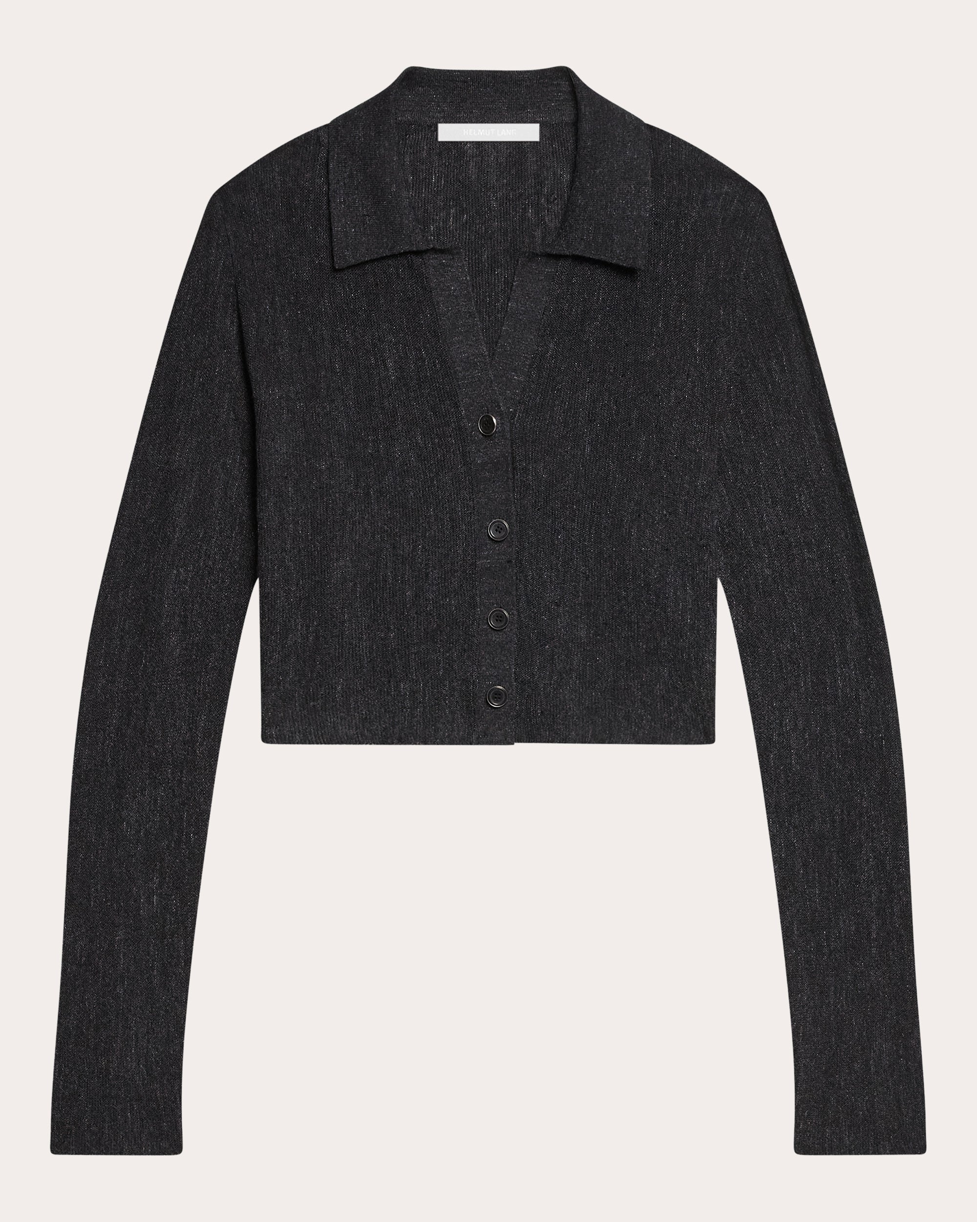 Sheer Raw-Edge Long-Sleeve Shirt