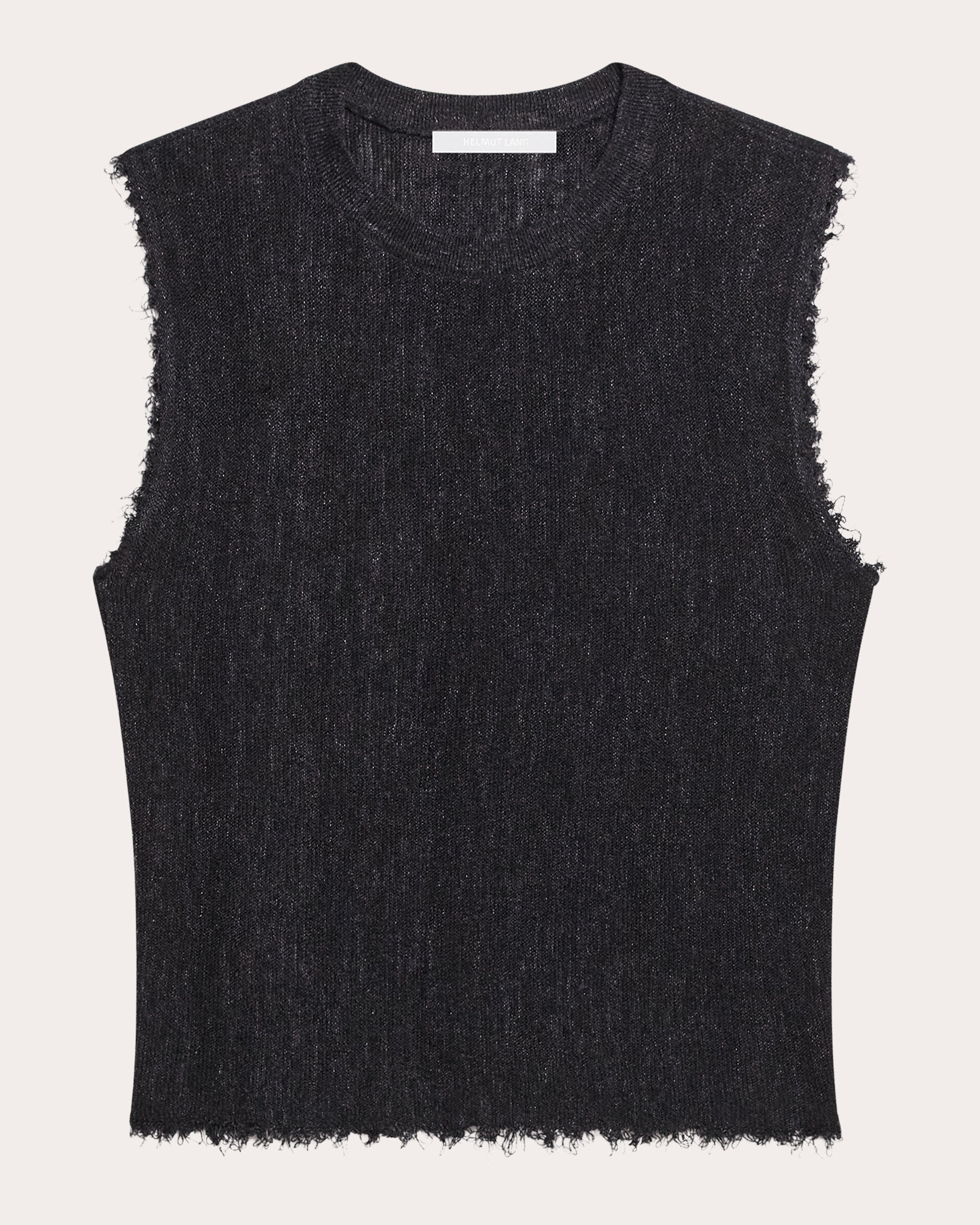 Sheer Raw-Edge Muscle Tank