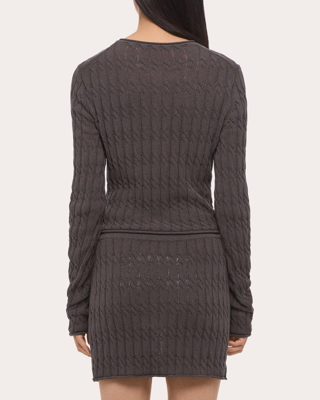Cable Knit Cropped Cardigan