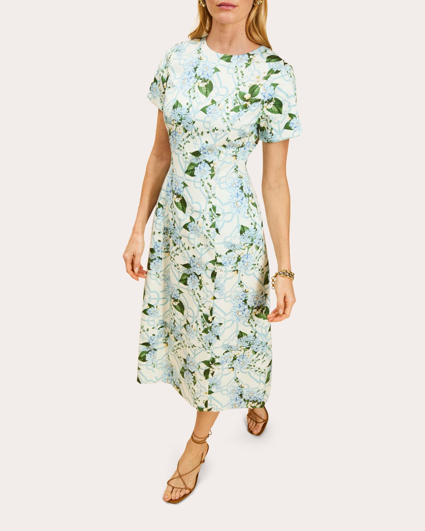 Hampton Reversible Poplin Tailored Midi Dress