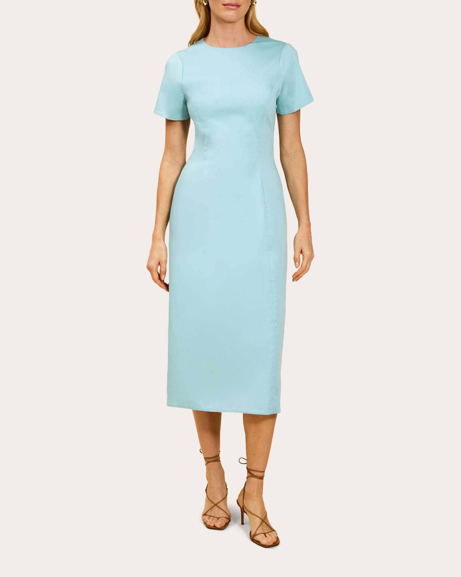 Hampton Reversible Poplin Tailored Midi Dress